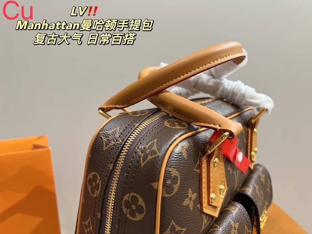 LV Manhattan Pm Monogram Handbag กระเป๋าถือทรงผู้ดี คลาสสิค สวยหรู ไซส์กำลังสวย ราคาแสนดี อัพเกรดลุคคุณนายคุณหนูแล้วหนึ่งกับไอเท็มนี้จ้า