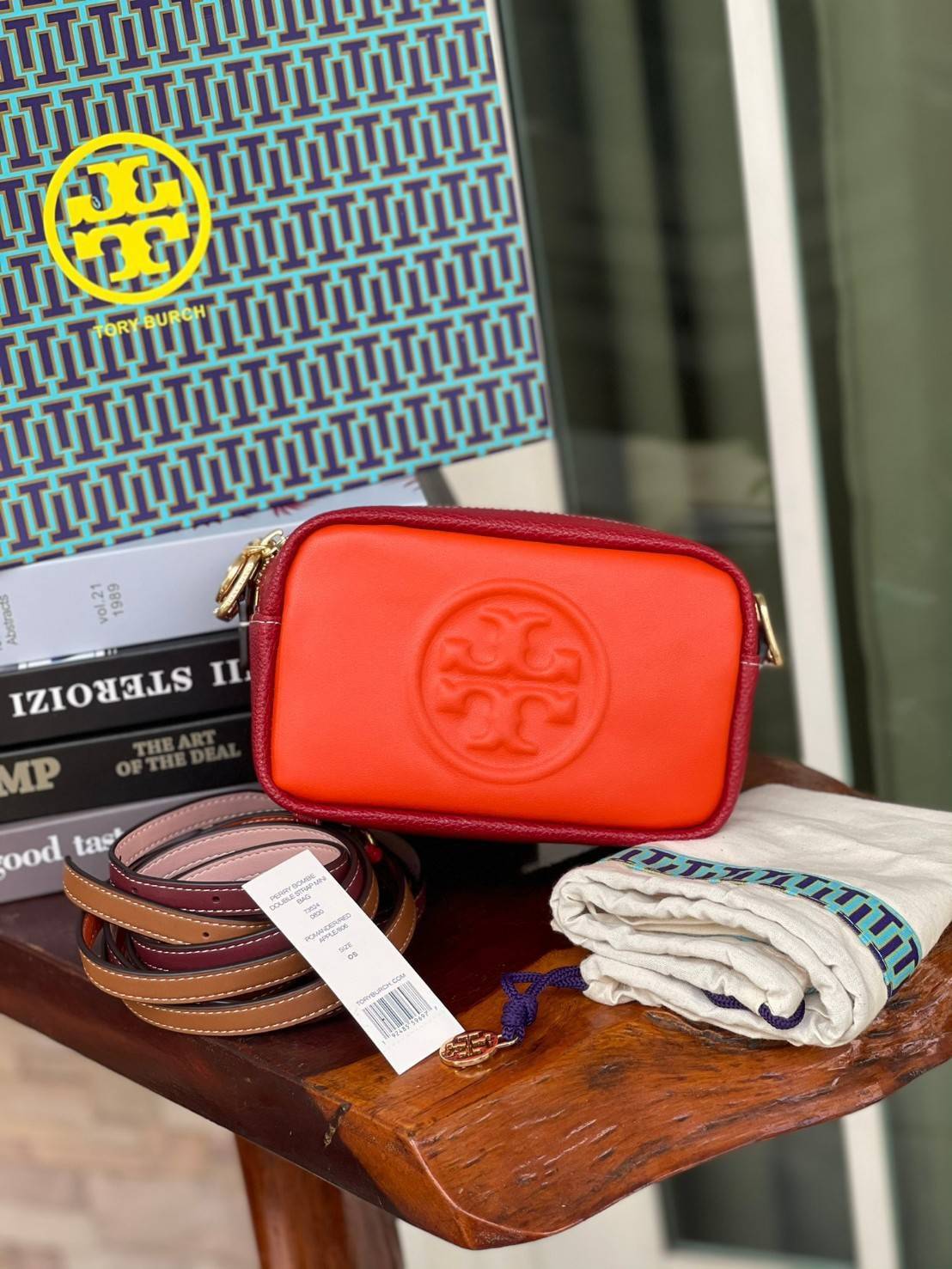 Tory burch perry bombe double strap mini bag