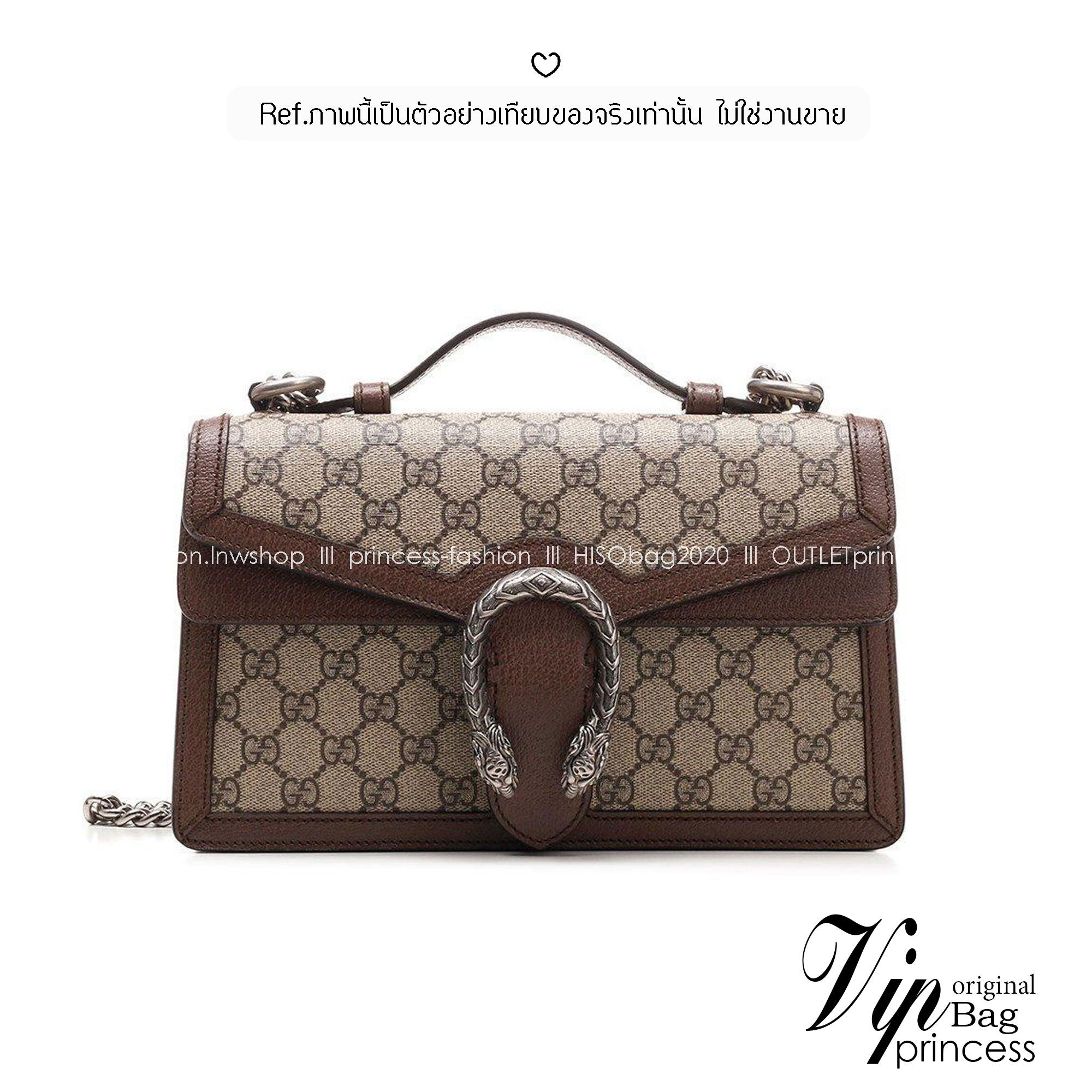 GUCCI Dionysus GG Top Handle Bag กระเป๋าสะพายไหล่ พร้อมหูจับในตัว ดีไซน์ให้ใช้งาน และพกพาได้สะดวกขึ้น ดึงดูดและสะกดสายตา รุ่นหายาก ที่สาวๆตามล่า!!