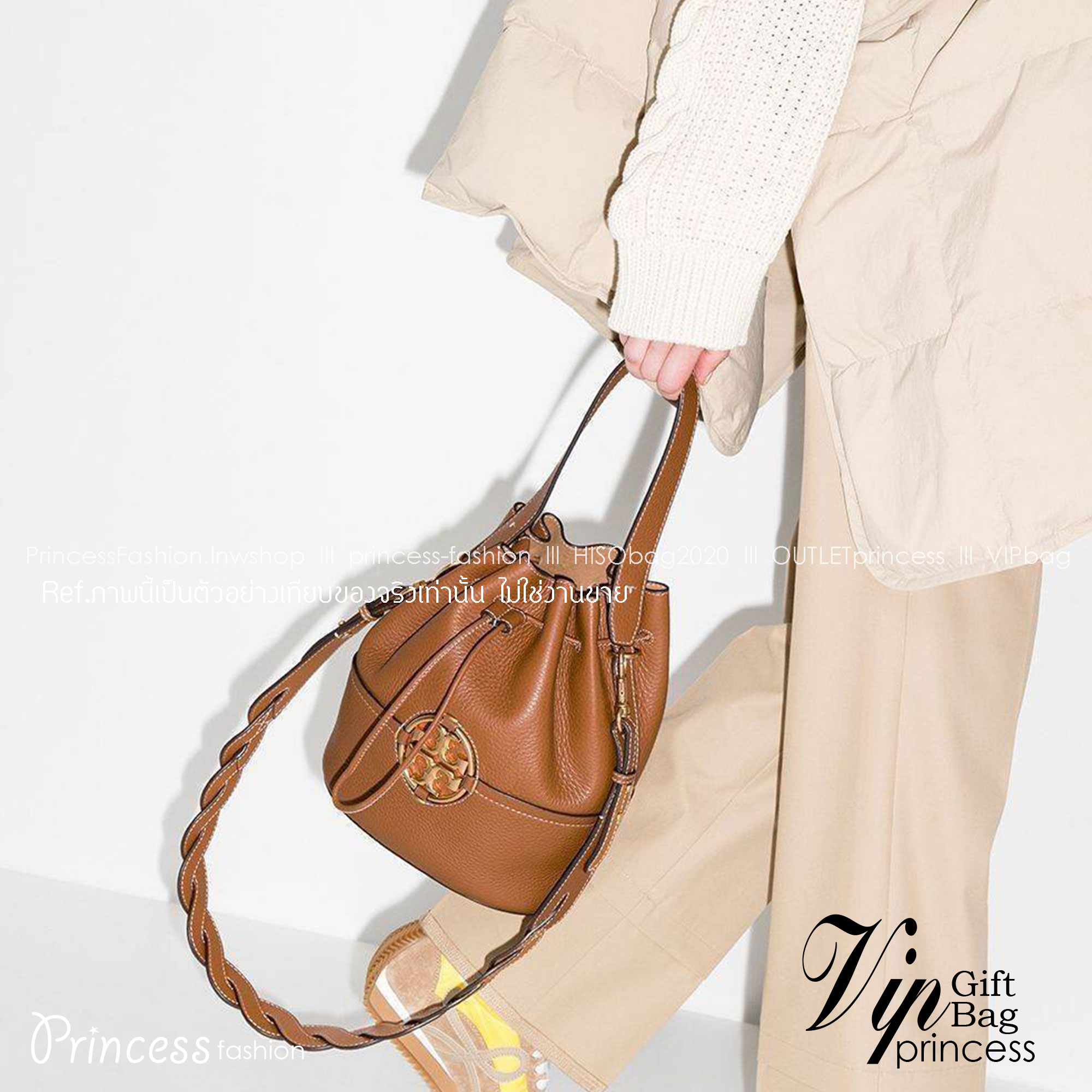 TORY BURCH MILLER BUCKET BAG / Tory Burch Bag รุ่นยอดนิยม สวยหรู ดูผู้ดี กับกระเป๋าสะพายบัคเก็ตใบใหญ่ โดดเด่นด้วยโลโก้สีทอง รูปทรงคลาสสิค
