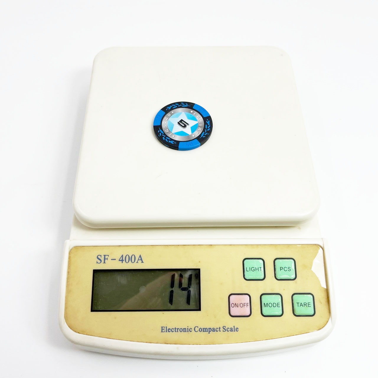 ชิปโป๊กเกอร์เกรดพรีเมี่ยมCASINO แบบแยกเหรียญ น้ำหนัก14g.(Chip poker)