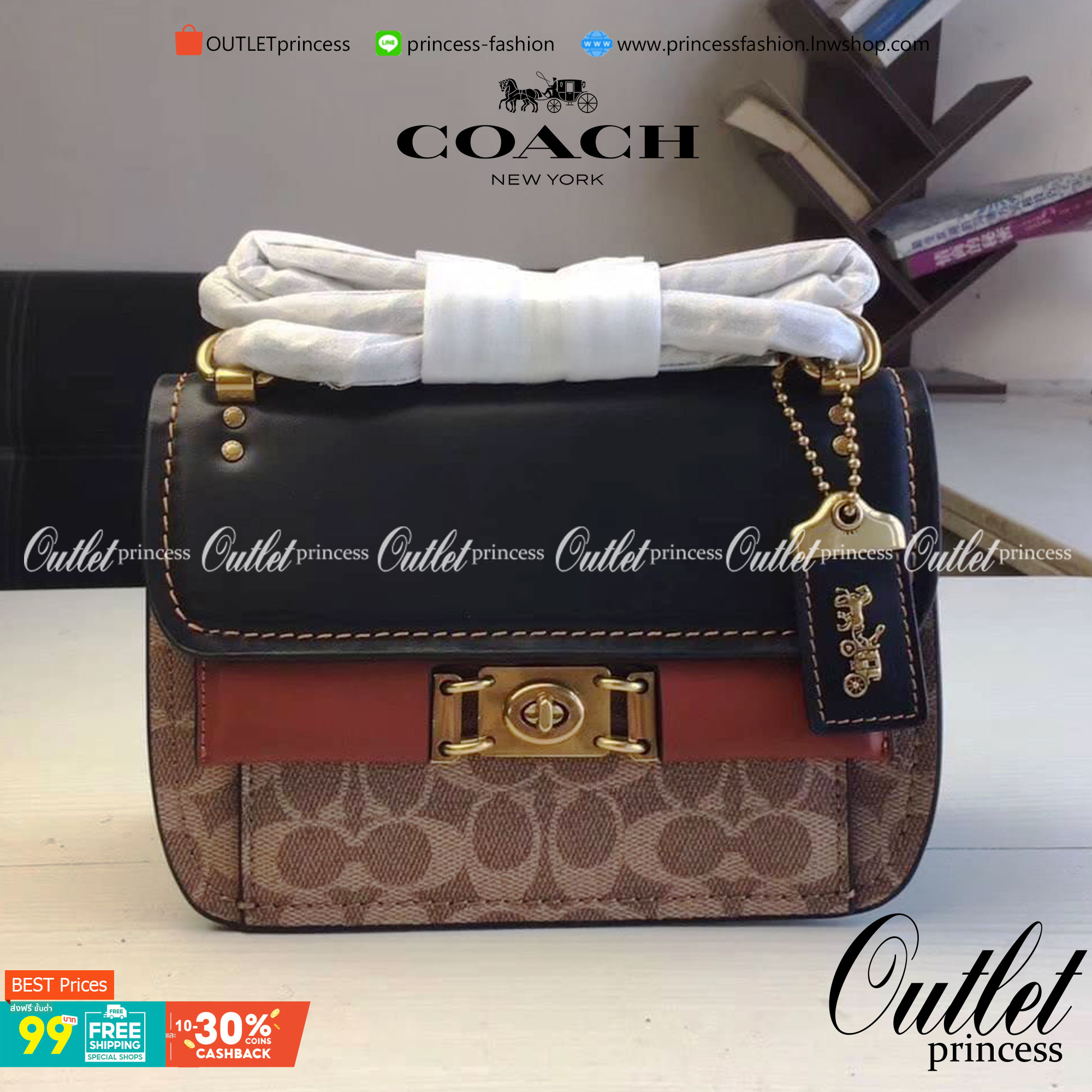 COACH Troupe Crossbody In Signature Canvas 2สี พร้อมส่งที่ไทยราคาสุดคุ้ม