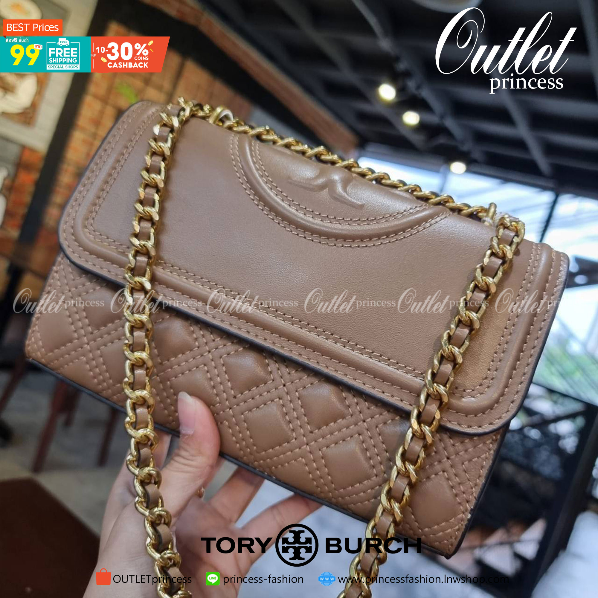OUTLET 】TORY BURCH FLEMING SMALL CONVERTIBLE SHOULDER BAG แรร์ไอเท็ม สีมาใหม่ นิวซีซั่น สวยหรู ดูผู้ดีสุด