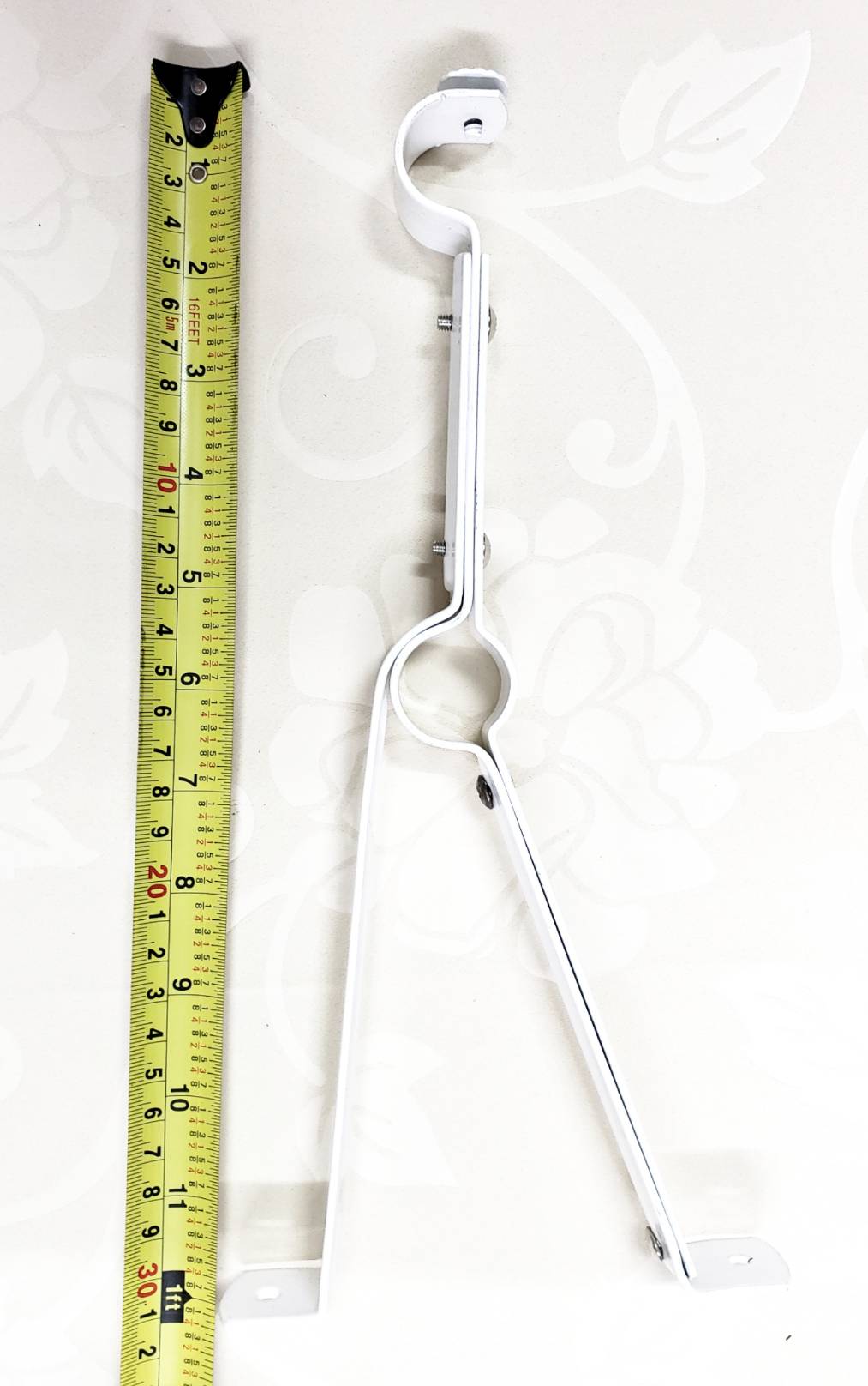 ขาราง2ชั้น ขนาด 30 cm. สีขาว(ยาวพิเศษ)(ใส่รางผ้าม่านได้2ราง) (ราคาต่อ1ชิ้น)แบบยื่นตาไก่