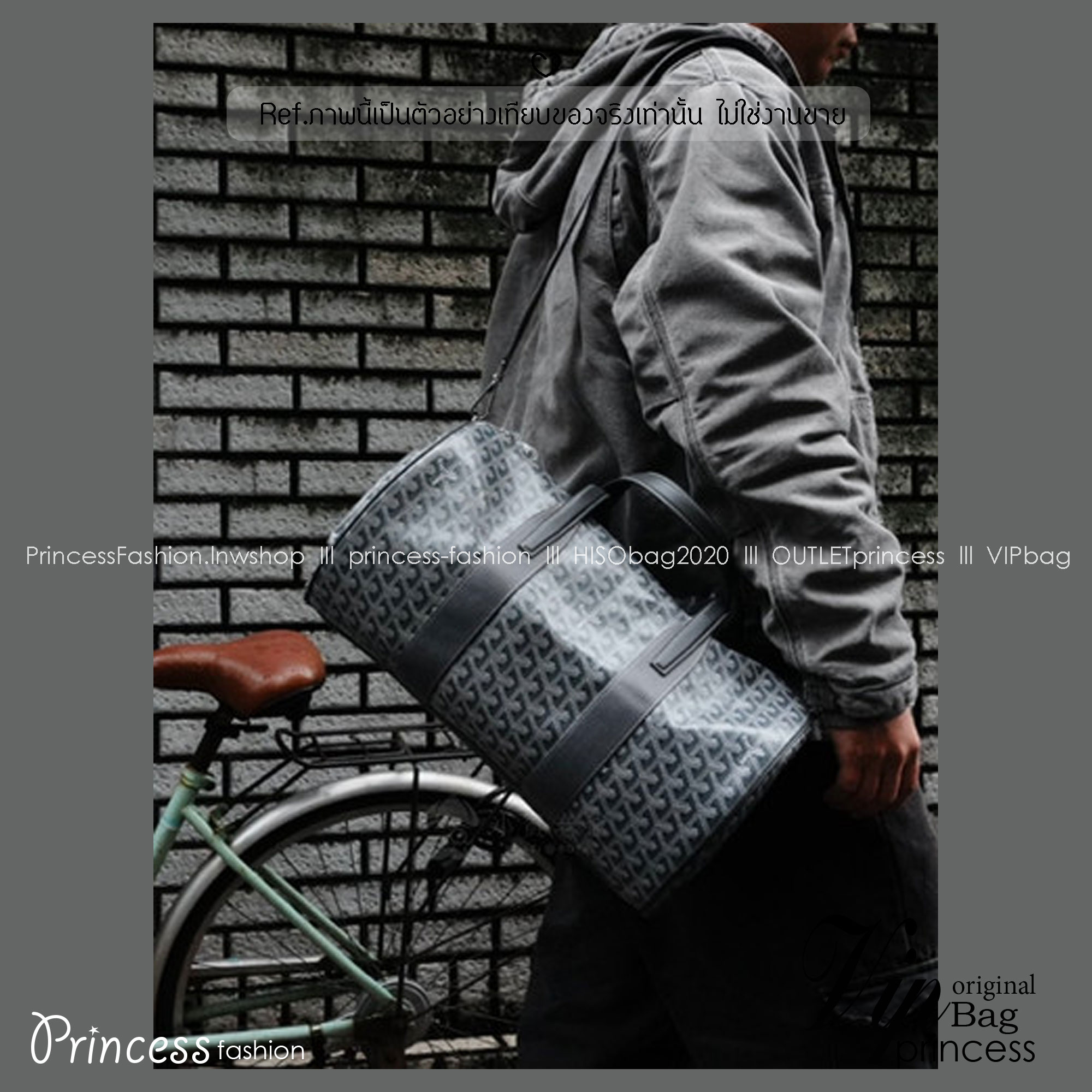 ORI หนังแท้ | Goyard Barrel 40 Sports Bag กระเป๋าสะพายทรง Keepall ใบใหญ่ ดีไซน์สปอร์ต ภายในโล่งกว้าง จุของได้เยอะ มีหูจับด้านบน เพิ่มฟังชั่นหูหิ้วด้านข้าง สะดวกใช้งาน