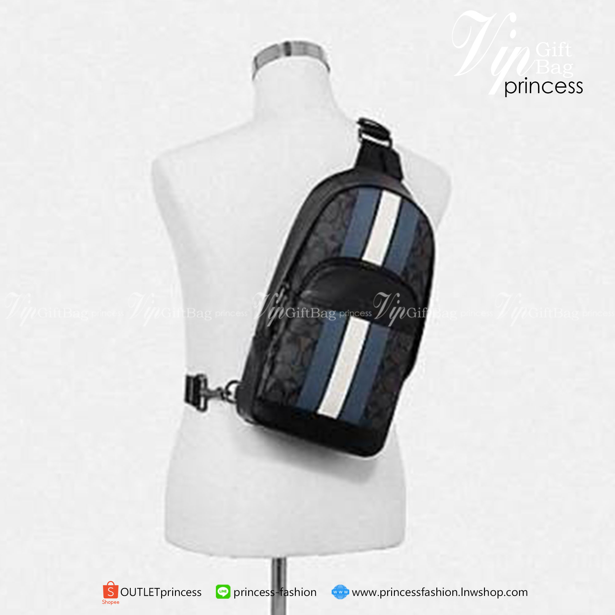 COACH MEN HOUSTON PACK IN SIGNATURE WITH VARSITY STRIPE ((67249))