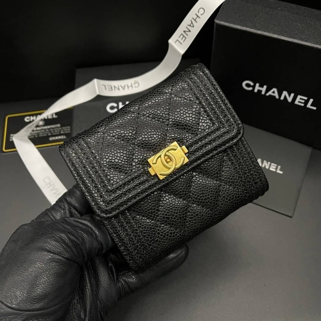 Chanel Wallet Trifold Caviar / Chanel Card Holder Zippy กระเป๋าสตางค์ชาแนลใบสั้น 3 พับ กระเป๋าใส่ธนบัตร บัตร ใส่เหรียญ ภายในตามรูป เกรดออริจินอล ภาพถ่ายจากงานขายจริง ใช้งานต่างประเทศได้