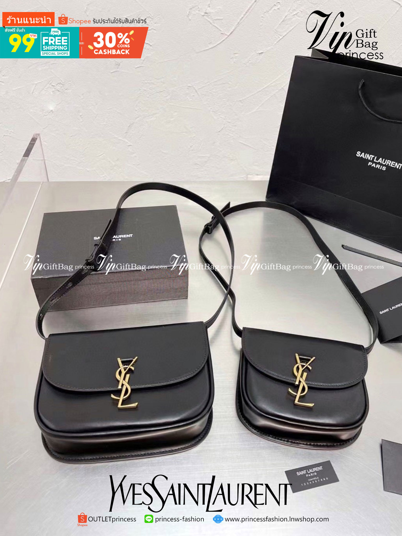 VIP 】หนังแท้ YSL SAINT LAURENT BORSA SATCHEL KAIA PICCOLA IN MORBIDA PELLE พร้อมส่งที่ไทย กระเป๋าสะพายหนังสวยหรูอยู่ทรงเปิดปิดด้วยฝาปิดโลโก้แบรนด์อะไหล่ทองวินเทจ ภายในโล่งมีช่องหลัก และช่องใส่บัตรสามารถใส่มือถือของใช้จุกจิกได้เยอะ สายสะพายหนังยาวปรับระดับ
