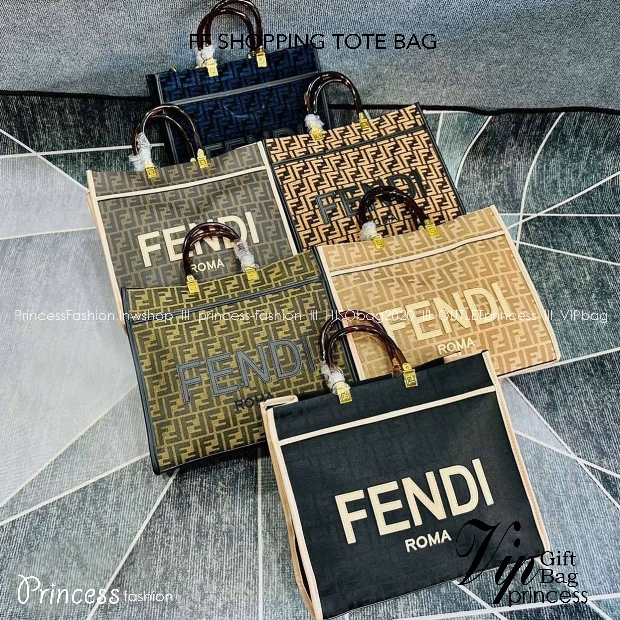 FENDI SHOPPING BAG / FENDI TOTE BAG กระเป๋าถือ/สะพายไหล่ ทรงสวย หรู ดูโดดเด่น ดีไซน์ทันสมัย