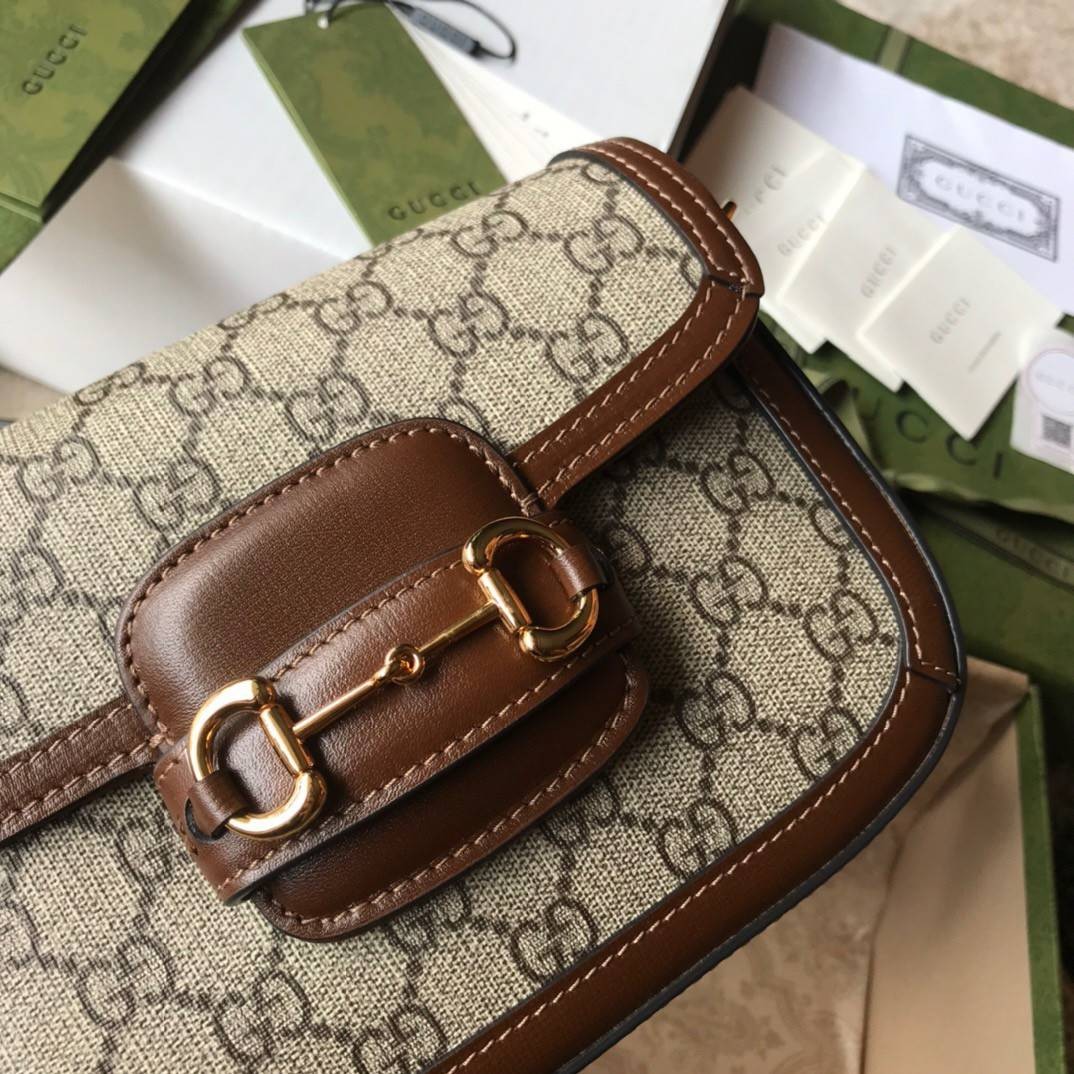 Gucci Horsebit 1955 mini bag GG Supreme in canvas พร้อมส่ง เกรดท็อปออรินอล งานเหมือนสุด หนังแท้ สวยงามตามรูป