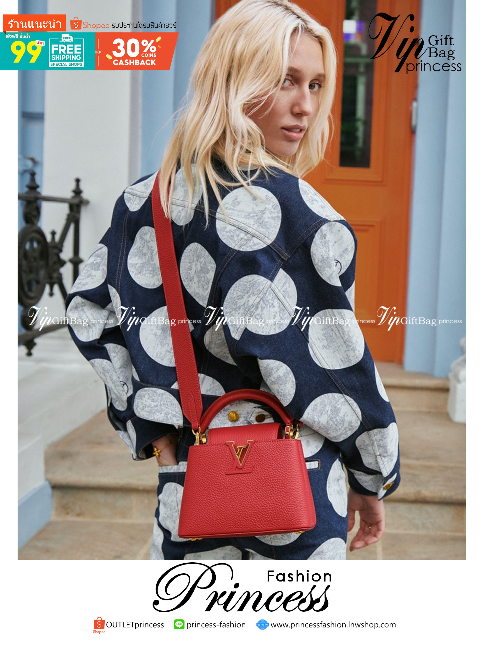 LV capucines top handle กระเป๋าถือสุดหรู ดีไซน์ทรงคลาสสิค อะไหล่สีทองปั้มทุกจุด มาพร้อมสายสะพายยาวงานจริงสวยทุกมุมเป๊ะปังมากค่ะ งานมาพร้อมหูจับในตัว ที่สุดของความสวยในราคาเบาๆ ด้วยรูปทรงวินเทจและวัสดุหนังลูกวัวสังเคราะห์ สัมผัสดี ขับผิว ทำให้ไอเท็มนี้สะกด