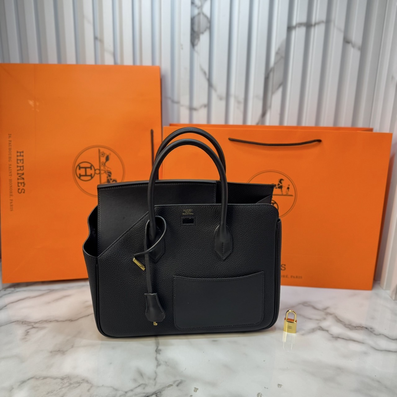 ORI หนังแท้ | Hermes Birkin Desordre 30 Bag กระเป๋าสะพายดีไซน์ใหม่ หรูหรา