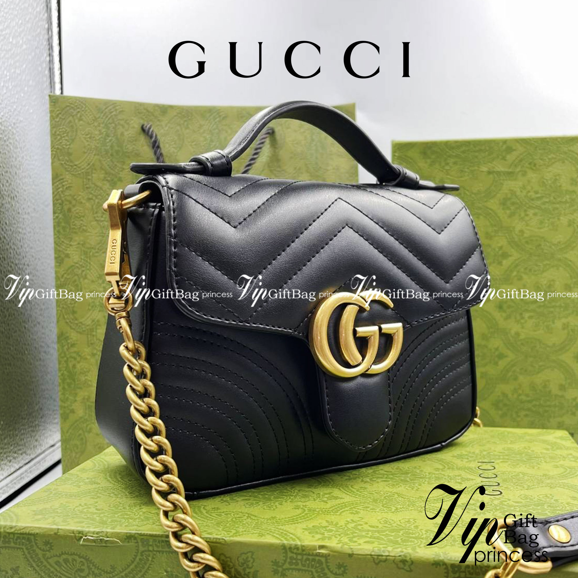 หนังแท้ GUCCI GG Marmont Mini Shoulder Bag / GG MARMONT MINI LEATHER พร้อมส่งที่ไทย งานหนังแท้ทั้งใบ สีดำคลาสสิก ใช้ได้ทุกโอกาส เป็นสีที่เข้าได้รับทุกชุด ทุกไลฟสไตส์ ภาพสินค้าถ่ายจากงานขายจริง ใช้งานต่างประเทศได้
