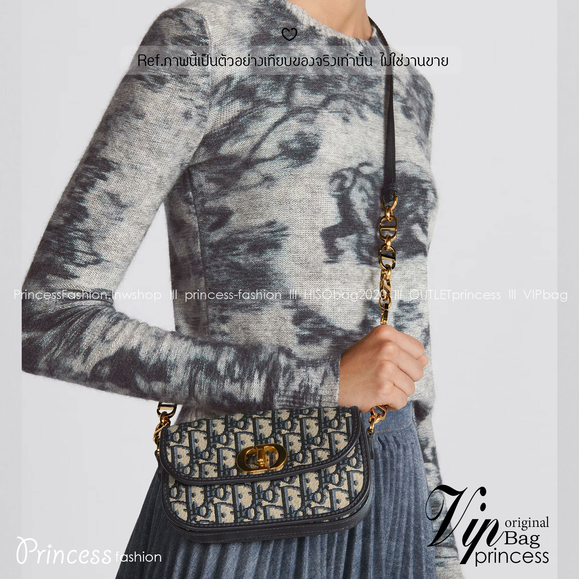 DIOR 30 Montaigne Avenue Bag Box Leather Bag กระเป๋าสะพายรูปดีไซน์สุดคลาสสิกและสง่างาม หรูหราตามเอกลักษณ์แบรนด์ เกรดท็อปไฮเอน 1:1 ใช้งานต่างประเทศได้