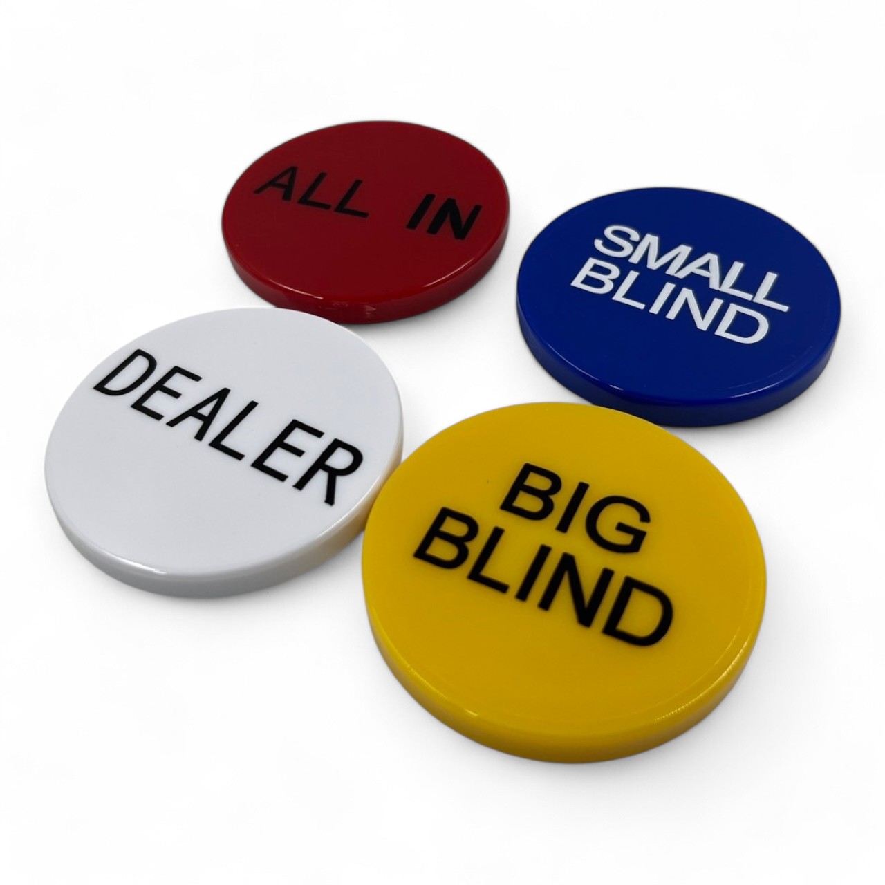 เหรียญดีลเลอร์ บิ๊กบาย สมอลบาย หนา 6 มิล เส้นผ่าศูนย์กลาง5 cm. (Dealer, Big blind, Small Blind)