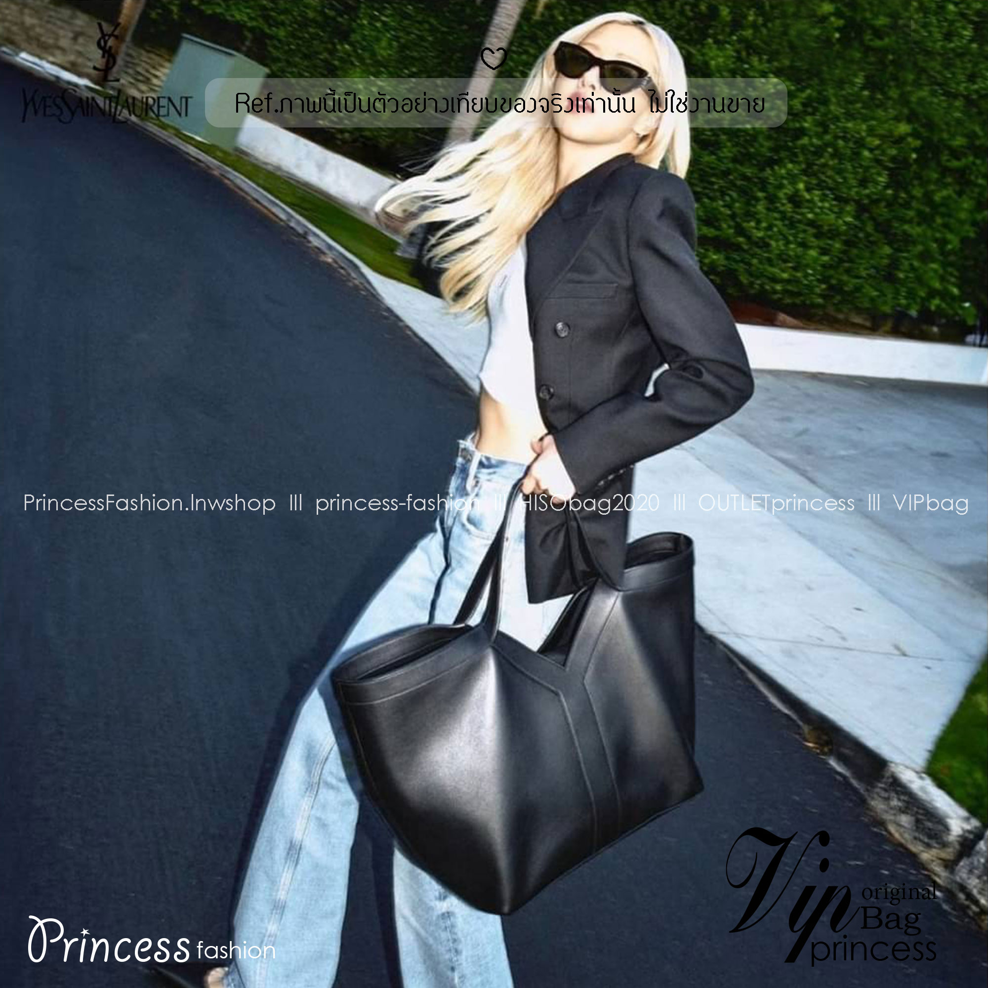 YSL Y TOTE IN LEATHER BAG กระเป๋าสะพายทรงโท้ทใบใหญ่ รุ่นใหม่ล่าสุด งานหนังสวยเต็มใบ ดีไซส์เรียบหรูดูแพงอย่างแท้จริง ภายในโล่งกว้างมาก จุของได้เยอะสุด เอาใจสายแบกแต่ยังคงความหรูไว้ในตัวอย่างแน่นอน