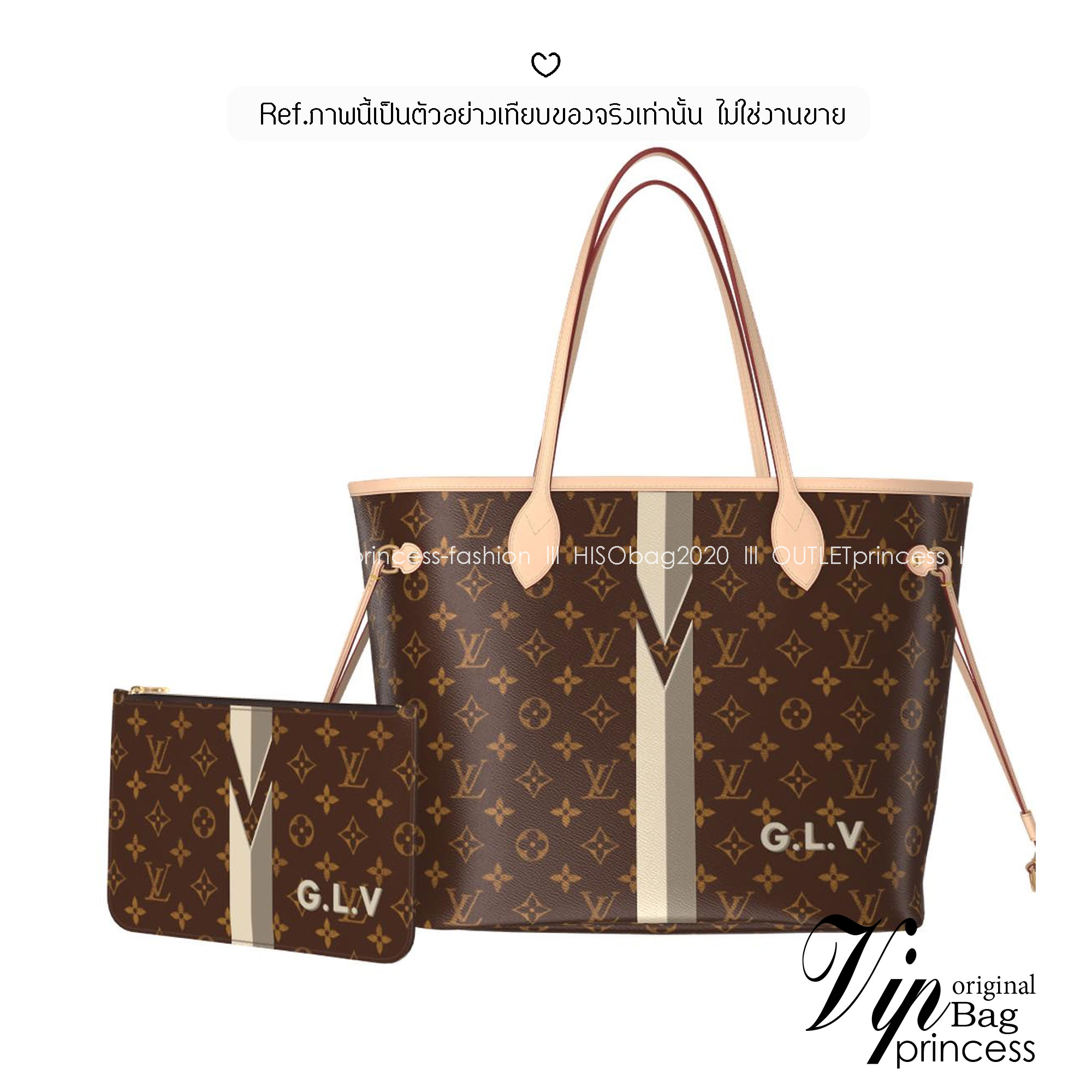 ORI หนังแท้ | LV Neverfull MM Mon Monogram / LV Tote Bag กระเป๋าสะพายทรงโท้ทใบใหญ่