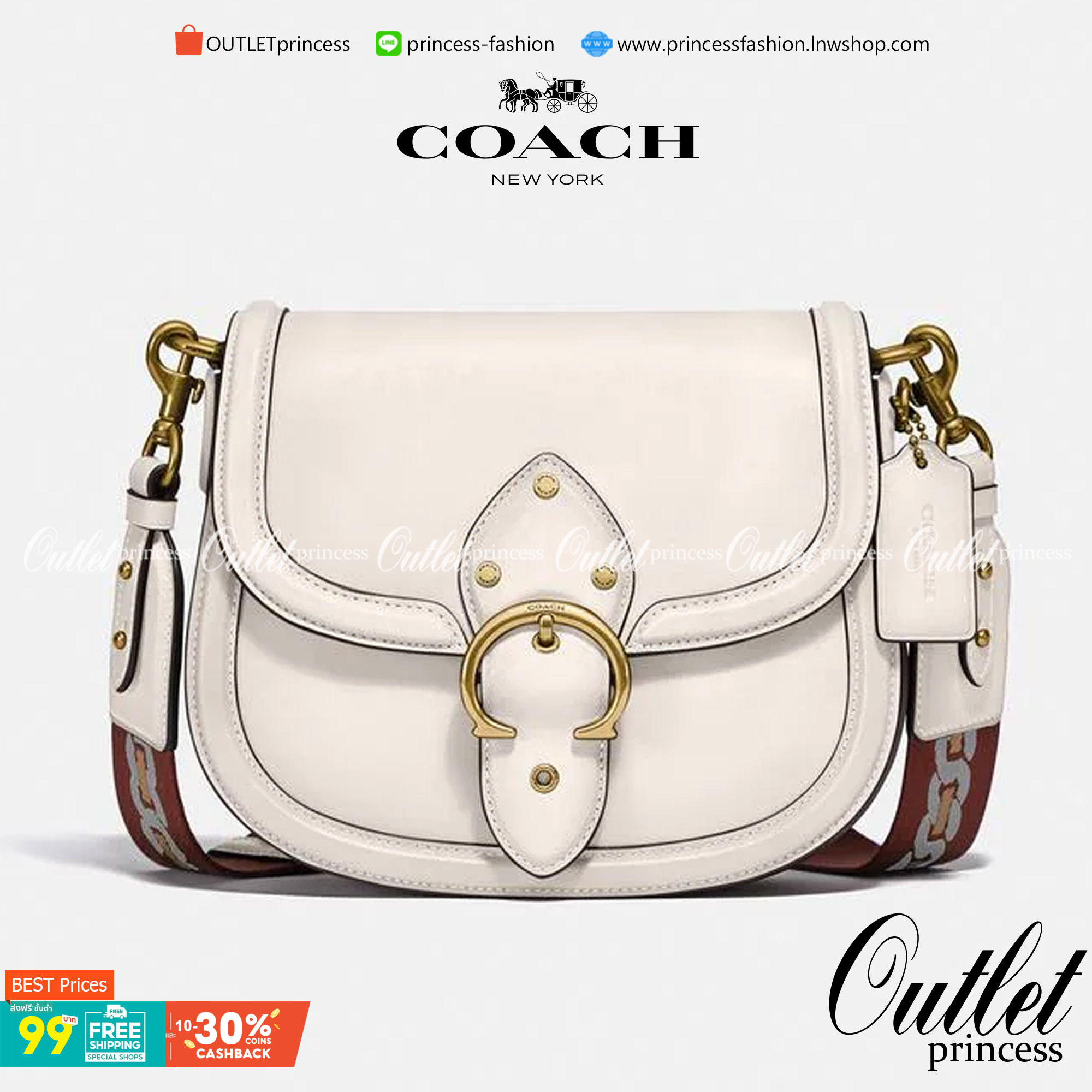 COACH C0749 BEAT SADDLE BAG The best item! ที่สาวๆรอคอย! ฮอตไฟลุก! สีหายาก ละมุนคุณหนู คอลเลคชั่นใหม่ ดีไซน์หรูหรา พิเศษมากๆมาพร้อมสายสะพาย 2 เส้น ใช้คู่กันหรือแยกสะพายก็สวยครบสูตร กระเป๋าสะพายทรง saddle คลาสสิค วัสดุหนัง glove-tanned ทนทาน เปิด-ปิดด้วยกร