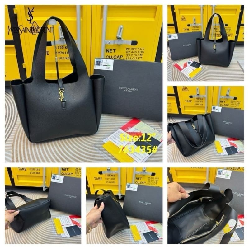 YSL Le 5 À 7 Bea Leather Tote Bag กระเป๋าทรงโท้ทงานหนังเต็มใบ สวยเด่นเป็นเอกลักษณ์มาก ดีไซน์เรียบแต่มากมีอยู่จริง สวยดูแพง ที่ไม่มีตอนนี้คือพลาด