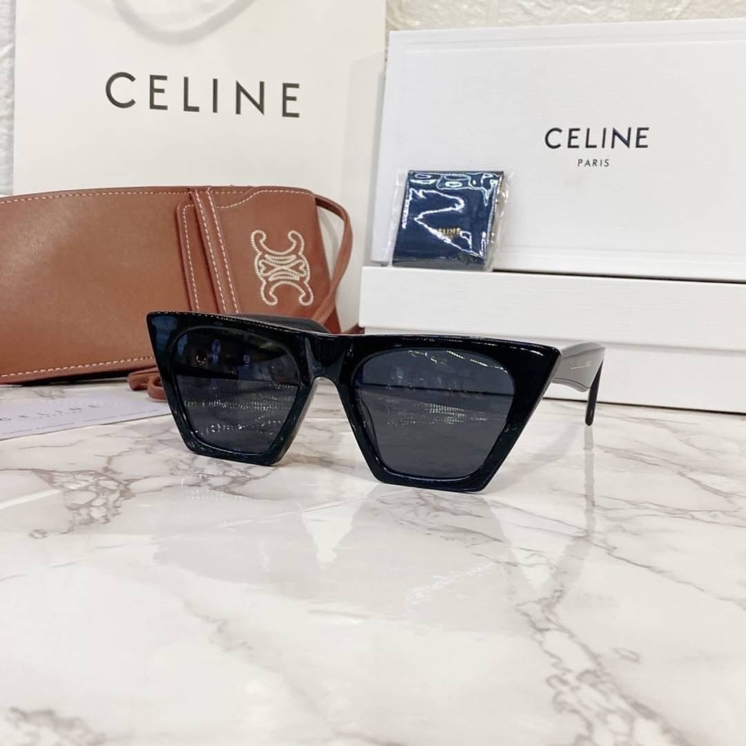 แว่นตาลิซ่า Celine Sunglass เกรดท็อปออริ 1:1 สลับแท้ เกรดดีสุด ใช้งานต่างประเทศได้ มาพร้อมกระเป๋าใส่แว่นปักลายซีลีน