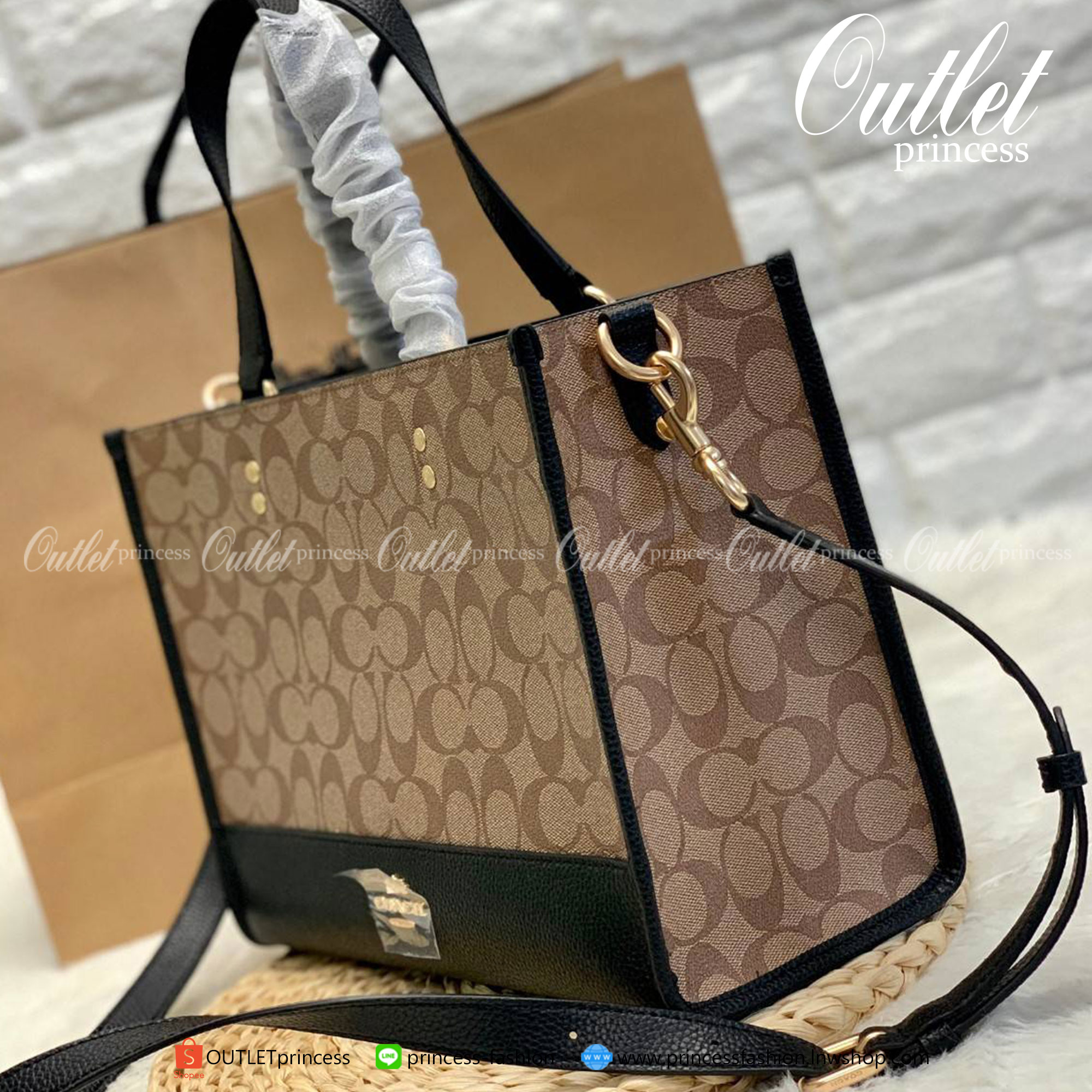 ของแท้ 100% COACH DEMPSEY CARRYALL IN SIGNATURE CANVAS ((1955))