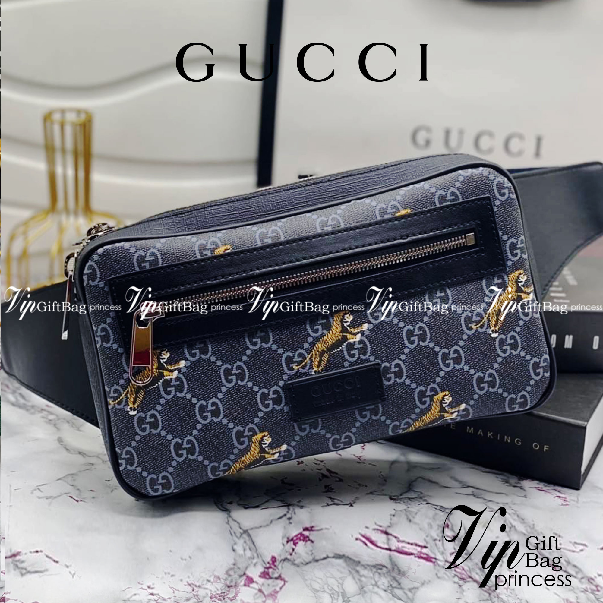 หนังแท้ GUCCI TIGER Belt Bag / GG Belt Bag / GG Supreme Belt Bag คอลเลคชั่นฉลองปีเสือ โดดเด่นด้วยลายพรินท์ ไม่เหมือนใคร ไอเท็มที่หนุ่มๆเรียกร้อง กระเป๋าคาดอก/คาดเอว สายสะพายปรับได้ สายสปอร์ต สายแคมป์ปิ้ง หรือจะสายไหน ใบนี้ตอบโจทย์ทุกลุค ง่ายๆเท่ๆ สุดคุ้ม!