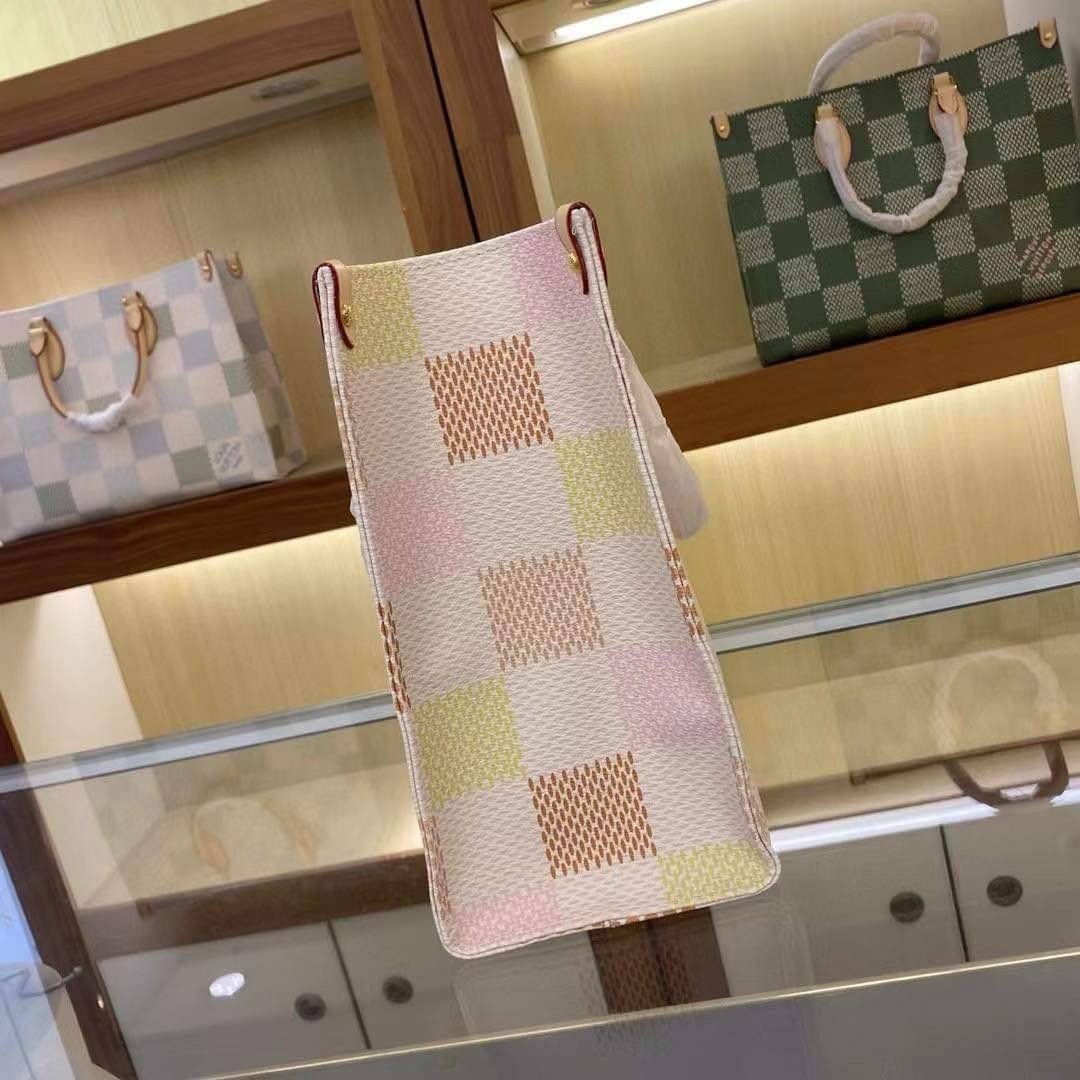 LV OnTheGo / LV Tote Bag กระเป๋าทรงโท้ท โทนสีมีเสน่ห์ที่ผสมผสานเฉดสีพาสเทล เกรดออริ 1:1 ใช้งานต่างประเทศได้