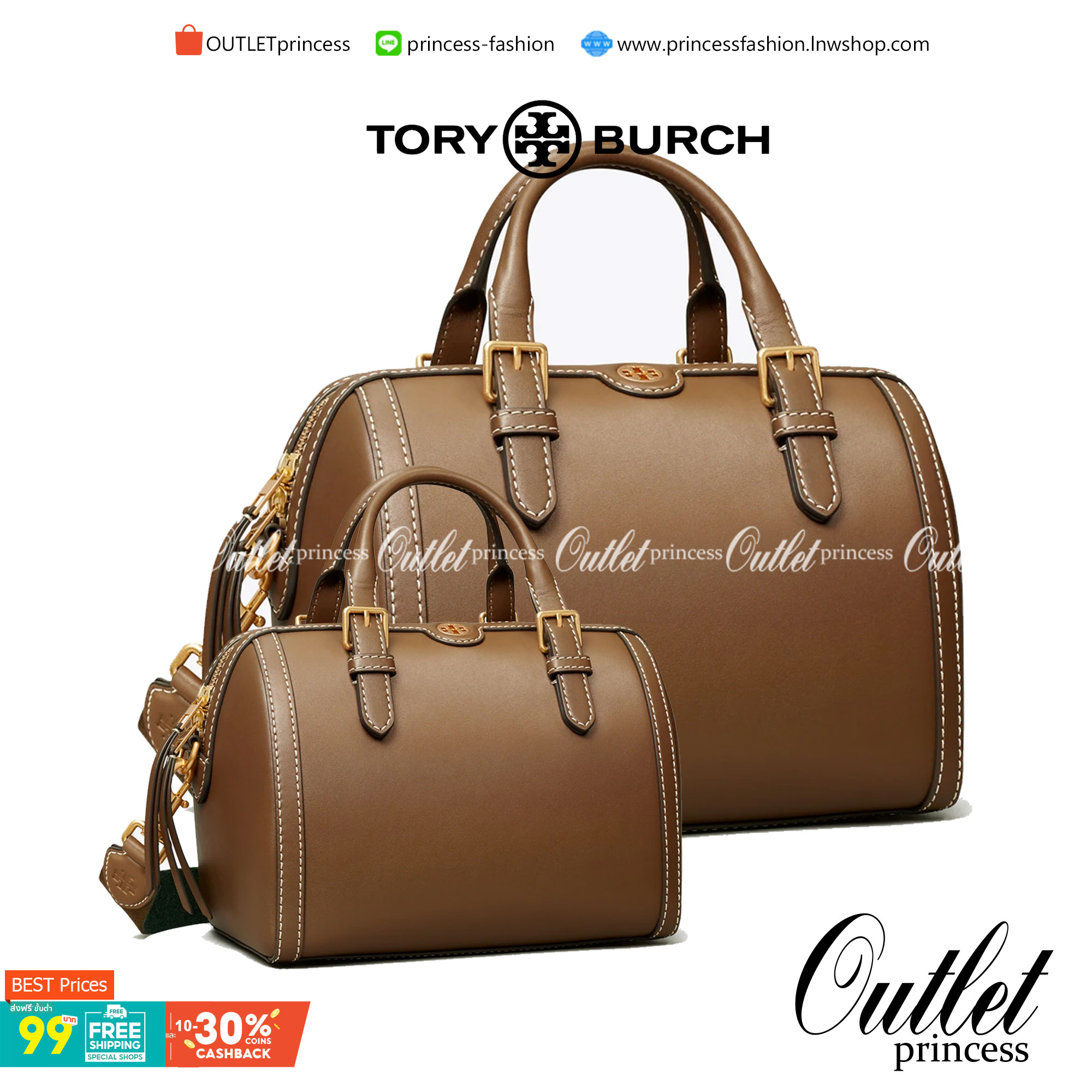 TORY BURCH T Monogram Color-block Barrel Duffle พร้อมส่งที่ไทย สวยก่อนใคร มี2ขนาด ไม่มีคือพลาดจร้าา😘 ✔️กระเป๋าทรงหมอน วัสดุหนังแท้ชั้นดีที่สุด หนังเรียบนิ่มสวย ✔️เปิดปิดกระเป๋าด้วยซิปคู่แบบมีหนังห้อย ภายในกว้างมากสำหรับไซด์นี้ หายห่ว