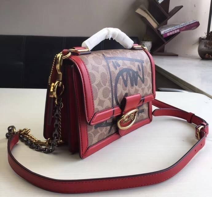 Coach Riley Top Handle 22 In Signature Canvas With Rexy Bag