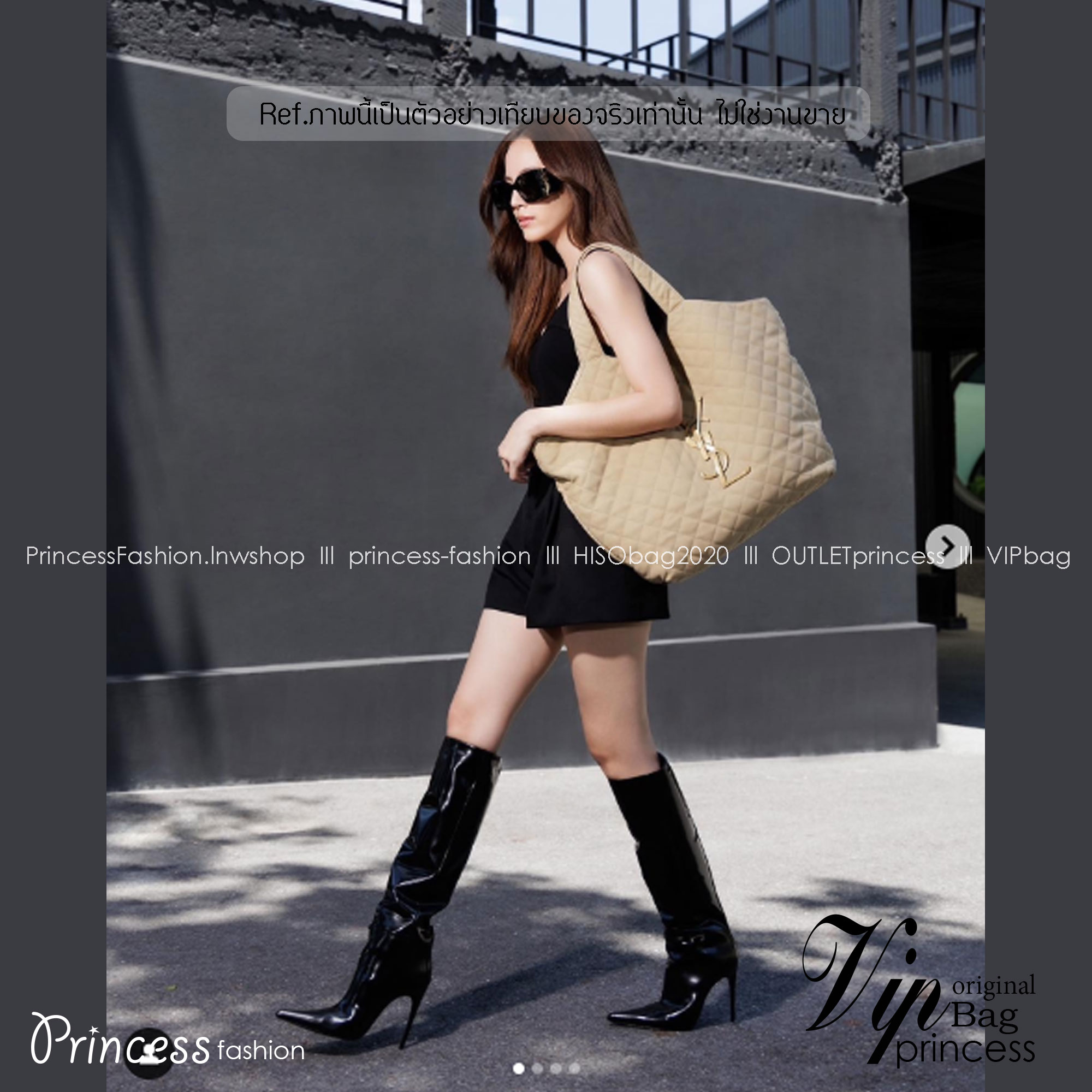 YSL ICARE MAXI SHOPPING BAG / YSL tote bag กระเป๋าใบใหญ่ทรงโท้ท รุ่นผ้ากำมะหยี่ เกรดออริ 1:1 ใช้งานต่างประเทศได้