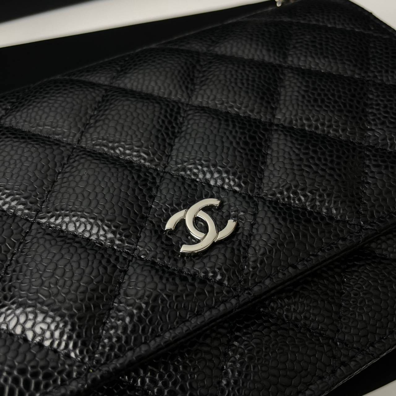 Chanel Wallet On Chain รุ่น Micro chip *หนังคาเวียร์* เกรดท็อปออริจินอล 1:1 สลับแท้ เกรดขายดีสุด งานสวยเป๊ะปัง ทรงสวยตรงปก ไม่ผิดหวัง ใช้งานต่างประเทศได้ ภาพถ่ายจากงานขายจริง