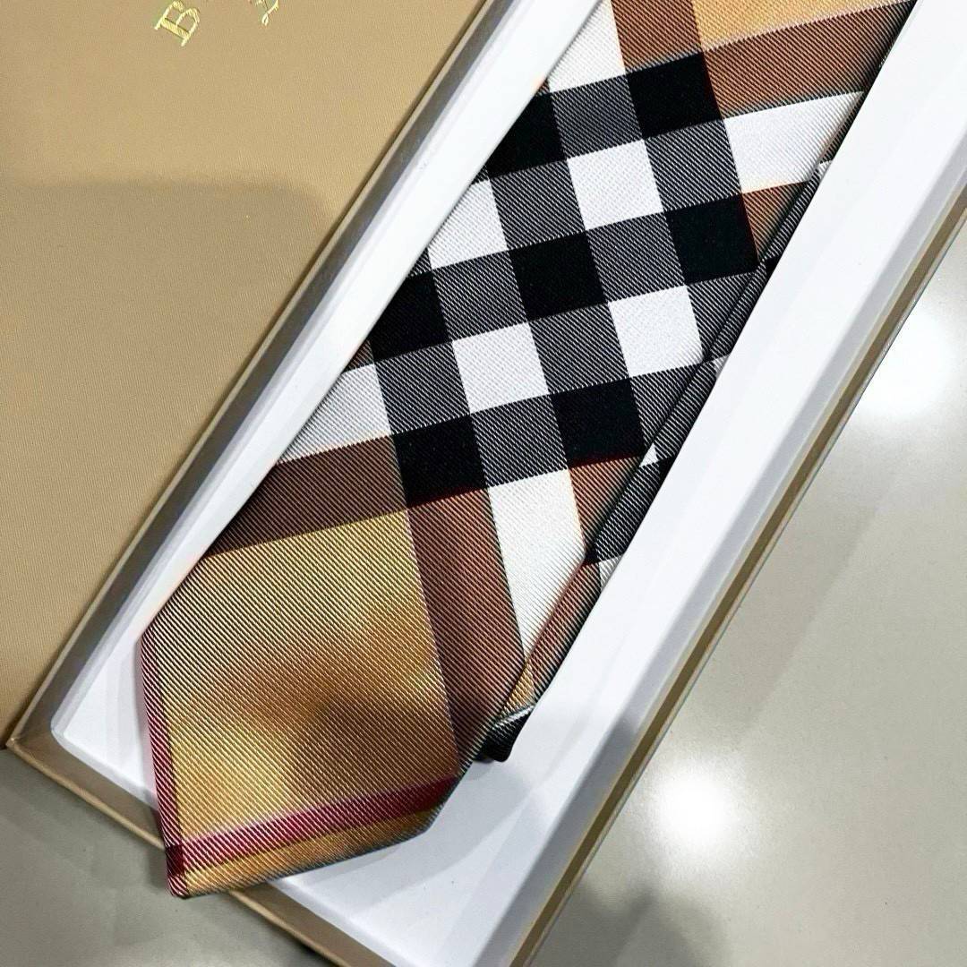 TOP ORI | BURBERRY NECKTIE THE BEST QUALITY Check Silk Tie เกรดเทียบแท้เทพดีสุด เนคไทแบรนด์เนมเบอร์เบอรี่ ผ้าไหมอิตาลี่ทอละเอียด