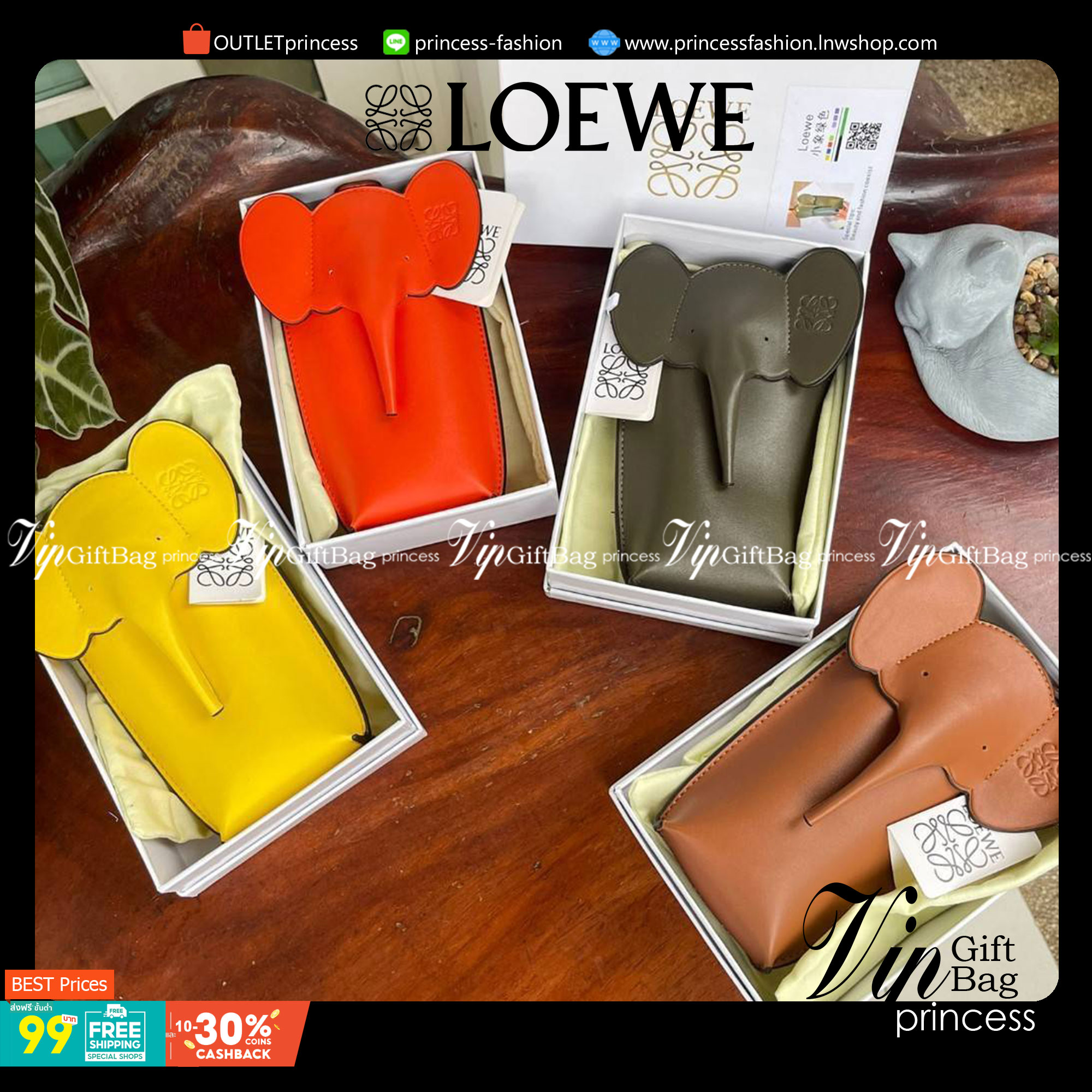 Loewe Leather Elephant Phone Holder แบรนด์หรูจากประเทศสเปนอย่าง โลเอเว่ (LOEWE) หลายๆคนคงนึกถึงกระเป๋ารูปทรงช้างขนาดเล็ก ที่เป็นเหมือนหนึ่งในซิกเนเจอร์ของแบรนด์ มีทั้งแบบสะพายข้าง แบบถือ รวมไปถึงในแบบเครื่องหนังชิ้นเล็กอย่างกระเป๋าใส่มือถือรุ่นนี้ ผลิตจาก