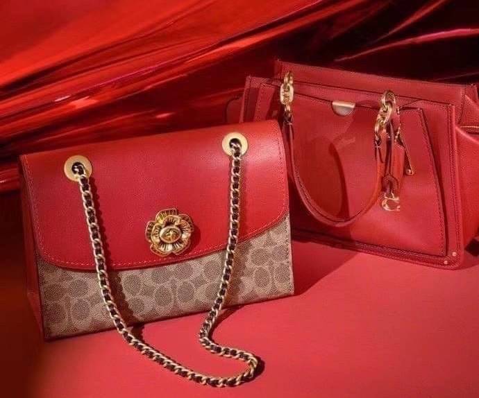 Coach Parker In Signature Canvas With Tea Rose