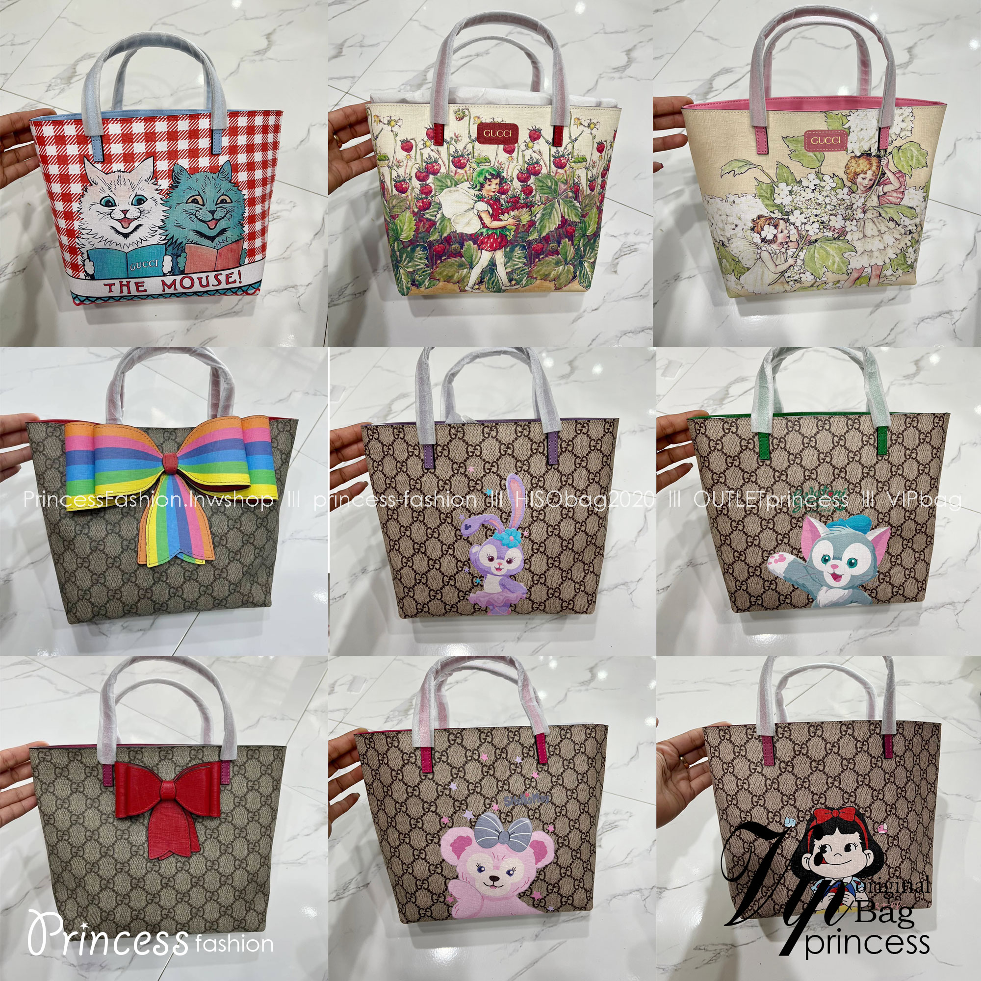 GUCCI Children's tote bag / Gucci kid tote / Gucci bag พร้อมส่งสต๊อกแน่น กับกระเป๋าโท้ทคิดท์ ไซส์น่ารักน่าใช้ ฮอตไม่หยุด เด็ดทุกดีไซน์ มีลายเข้าใหม่มากกว่าในรูปนะคะ