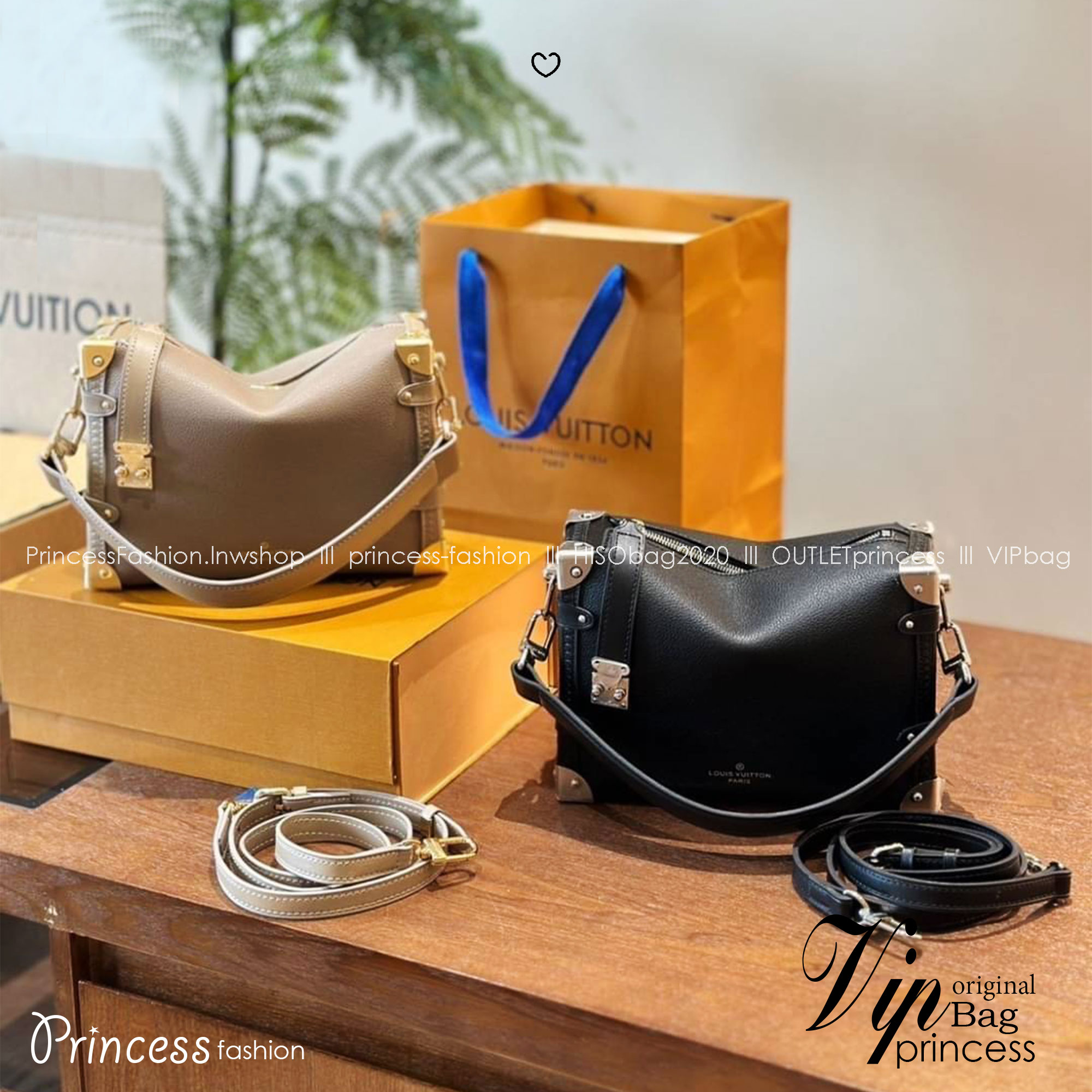 LV Side Trunk MM Leather Bag กระเป๋าสะพายทรงกล่องคลาสสิกทันสมัยมีสไตล์ รุ่นใหม่หนังเรียบสวยสุดไอคอนิก พร้อมตอบรับได้ทุกลุค ทุกสไตล์ -- [รับตัวแทนกระเป๋า]