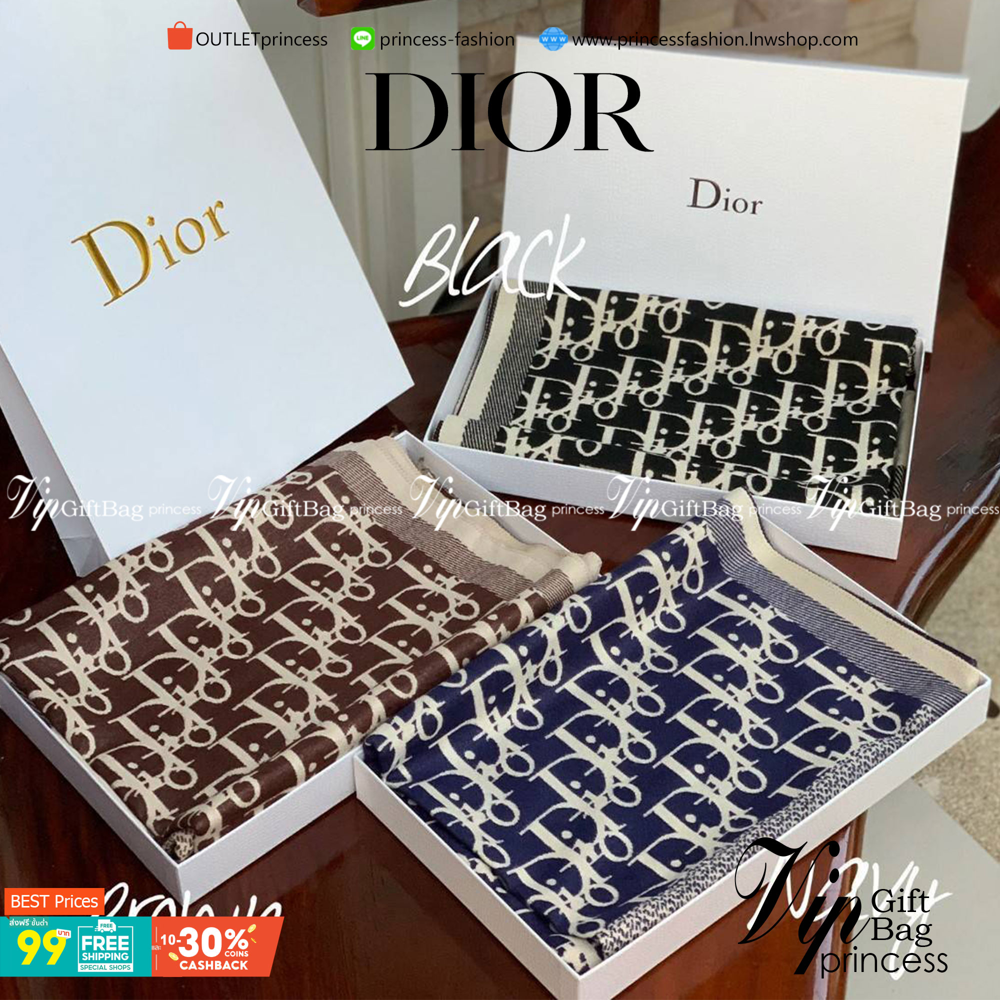 CHRISTIEN DIOR PARIS VINTAGE SILK SCARF สุดเอ็คเซ็คคลูทีฟกับแบรนด์ดังจากปารีส ด้วยงานพรีเมี่ยมกิ้ฟ ส่งมอบความรู้สึกดีๆให้กับคนที่คุณรัก ในรูปแบบผ้าพันคอและผ้าคุมไหล่ผืนใหญ่ให้ความอบอุ่น ถักทอด้วยผ้าcashmereลายวินเทจ มาพร้อมกล่องแบรนด์และถุงกระดาษกลายเป็นข