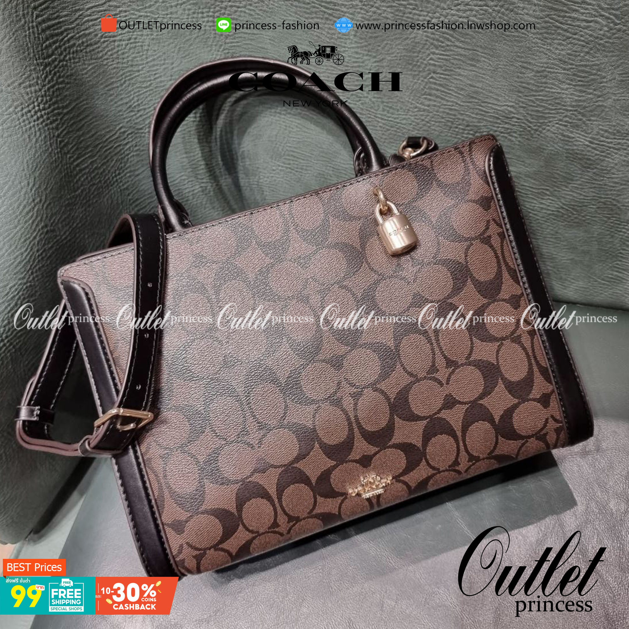 COACH ZOE CARRYALL IN SIGNATURE CANVAS เดอะเบสท์แห่งปี ต้องยกให้พี่คนสวยใบนี้เลย!! รุ่นที่สาวๆตามหา หายากอีกหนึ่ง กระเป๋าถือ/สะพายทรงสวย คลาสสิค ใบใหญ่จุคุ้ม มีดีเทลน่ารักๆที่แม่กุญแจ สามารถล็อคหัวซิปได้ กุญแจซ่อนในพวงหนังห้อยก็น่ารักไปอีก ภายในโล่งกว้าง 