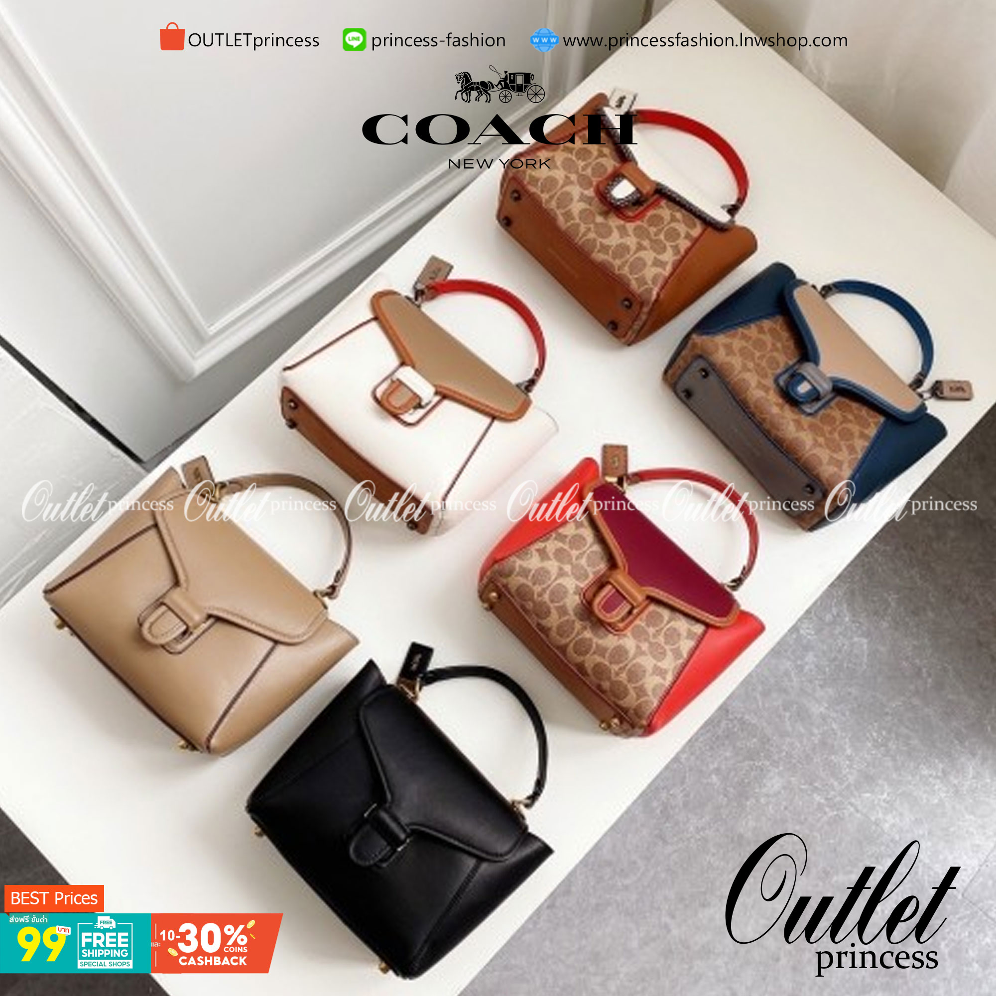 COACH COURIER CARRYALL 23 IN COLORBLOCK SIGNATURE CANVAS พร้อมส่ง 7 แบบ พร้อมส่ง ลุคดูไฮสุดๆค่ะ! กระเป๋าสะพายหนังหรูหราและคลาสสิค หนังแท้ชั้นดีที่สุด น้ำหนักเบา หนังสวยมากก สัมผัสแล้วหลงรักแน่นอนจ้าา😘