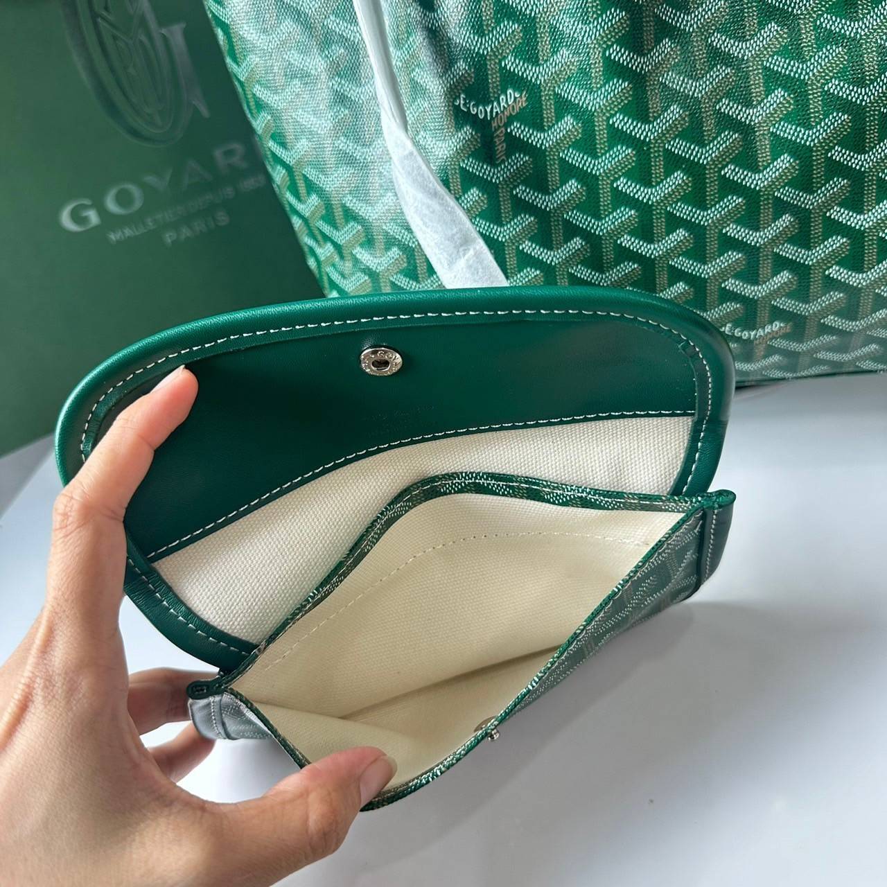 พร้อมส่ง 5 สี PM GOYARD ANJOU PM REVERSIBLE TOTE BAG / Goyard tote bag กระเป๋าทรงโท้ทใบใหญ่ เกรดไฮเอน 1:1 ใช้งานต่างประเทศได้ ภาพถ่ายจากงานขายจริง