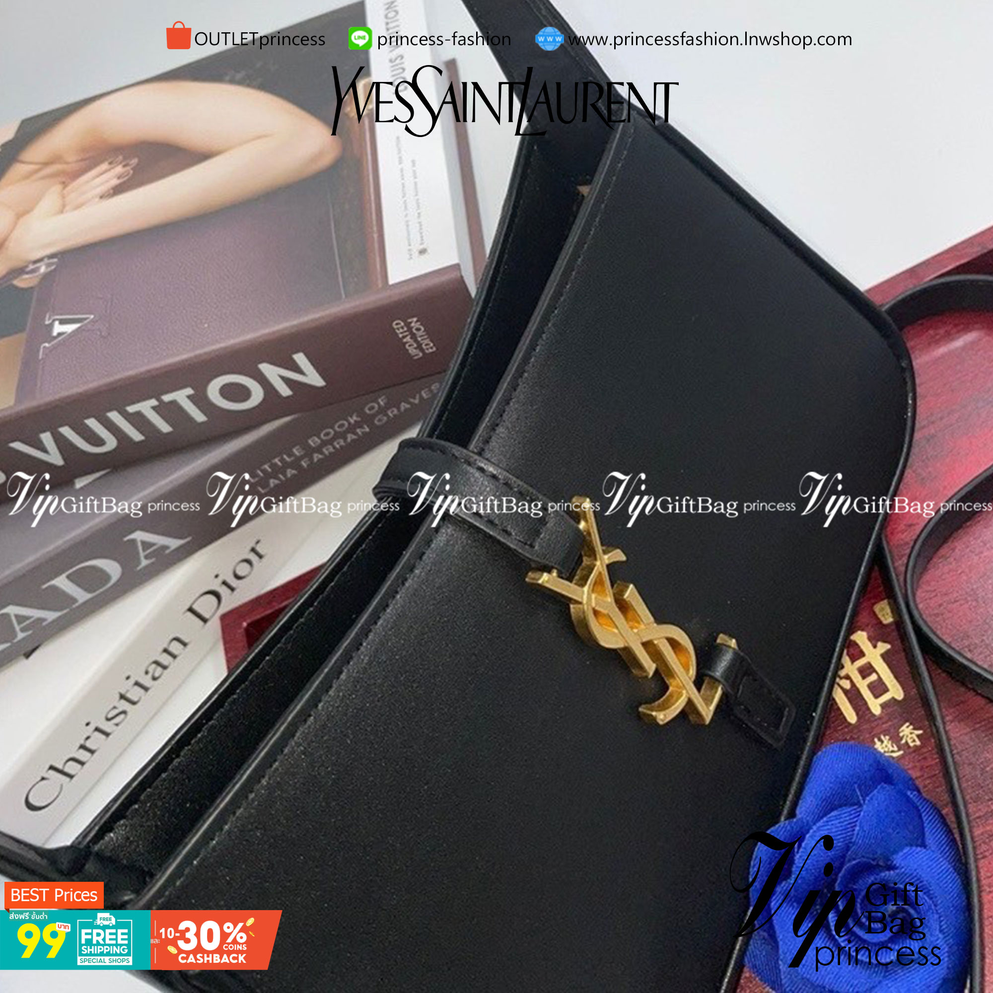 YSL Le 5 à 7 Leather Hobo Bag รุ่นยอดนิยม รที่สาวๆ ตามหา งานสวยหรู กระเป๋าสะพายไหล่ ดีไซน์อยู่ทรง คลาสสิคแฝงความหรูด้วยโลโก้สีทองอร่ามโดดเด่น วัสดุหนังเรียบ สาวๆที่รออยู่ต้องรีบจัด รีบมีเป็นของตัวเองกันน้า ราคาสุดคุ้มที่นี่ที่เดียวจ้า