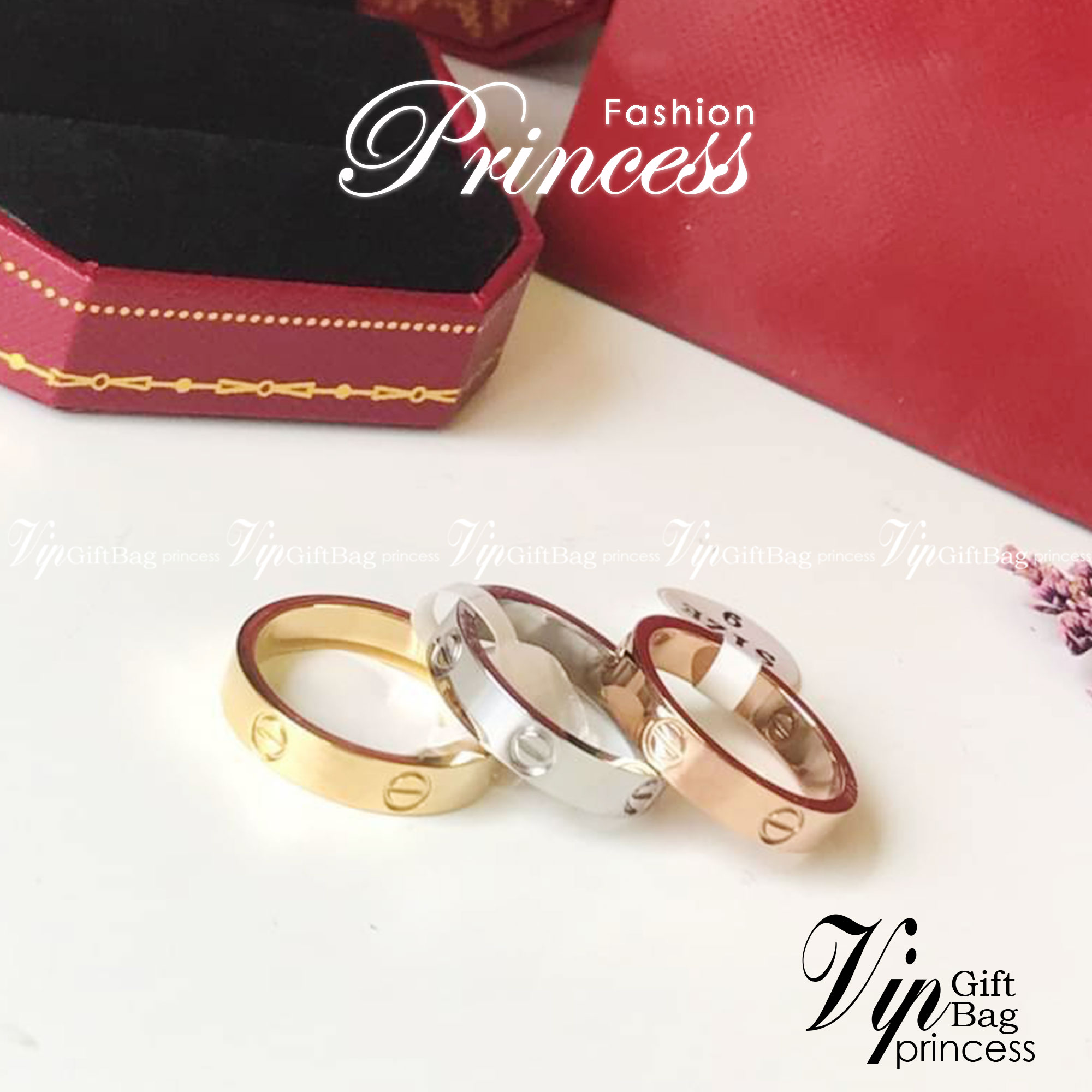 Cartier Rings แหวนรุ่นไม่มีเพชร ภาพถ่ายจากงานจริง วัสดุคุณภาพดี ไม่ลอกไม่ดำ งานปั้มครบตามรูปเลยค่ะ