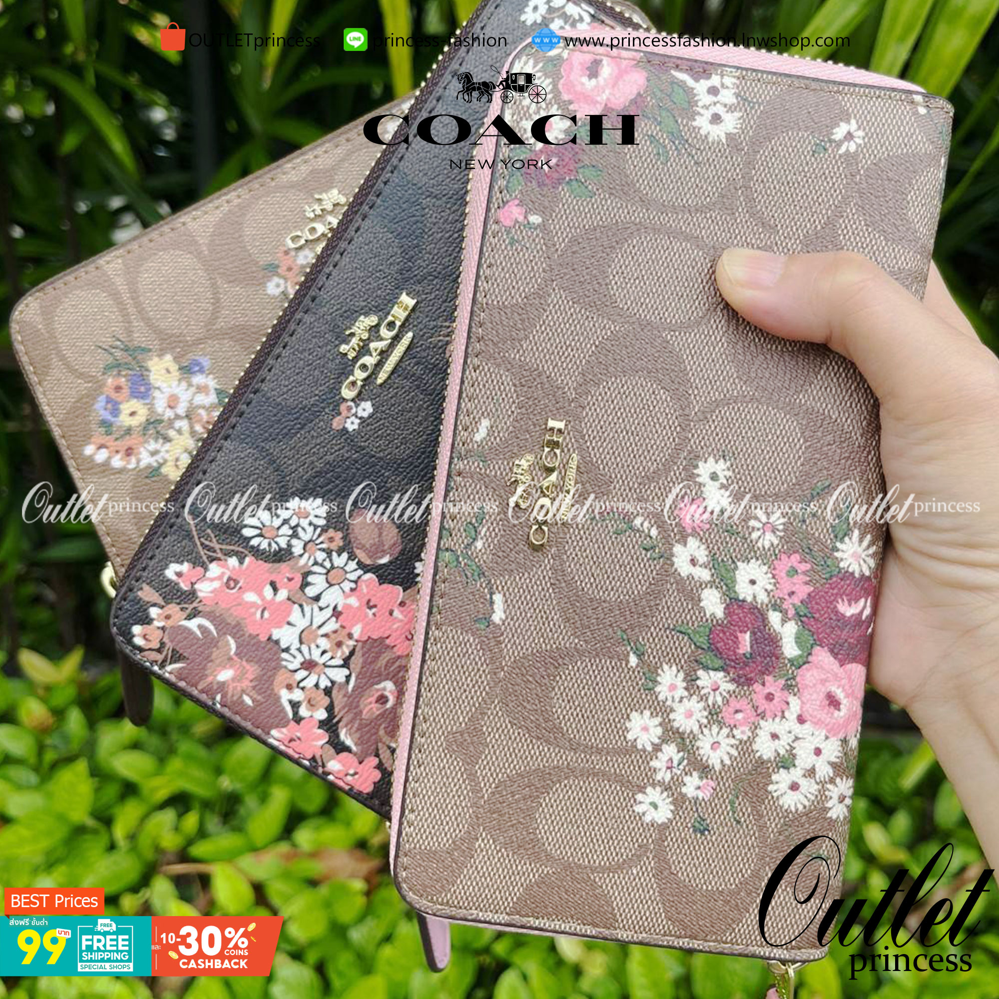 COACH ACCORDION ZIP WALLET IN SIGNATURE CANVAS กระเป๋าสตางค์ใบยาวนี้ที่เหมาะกับการใช้งานทุกรูปแบบ นอกจากเพิ่มความมั่นใจแล้ว ยังทำให้ชีวิตของเราง่ายขึ้นอีกด้วย โดยการเปิดปิดแบบซิปรอบ สามารถใส่ธนบัตร เหรียญ บัตรต่างๆได้หลายใบเลยทีเดียว ขนาดของกระเป๋าสามารถถ