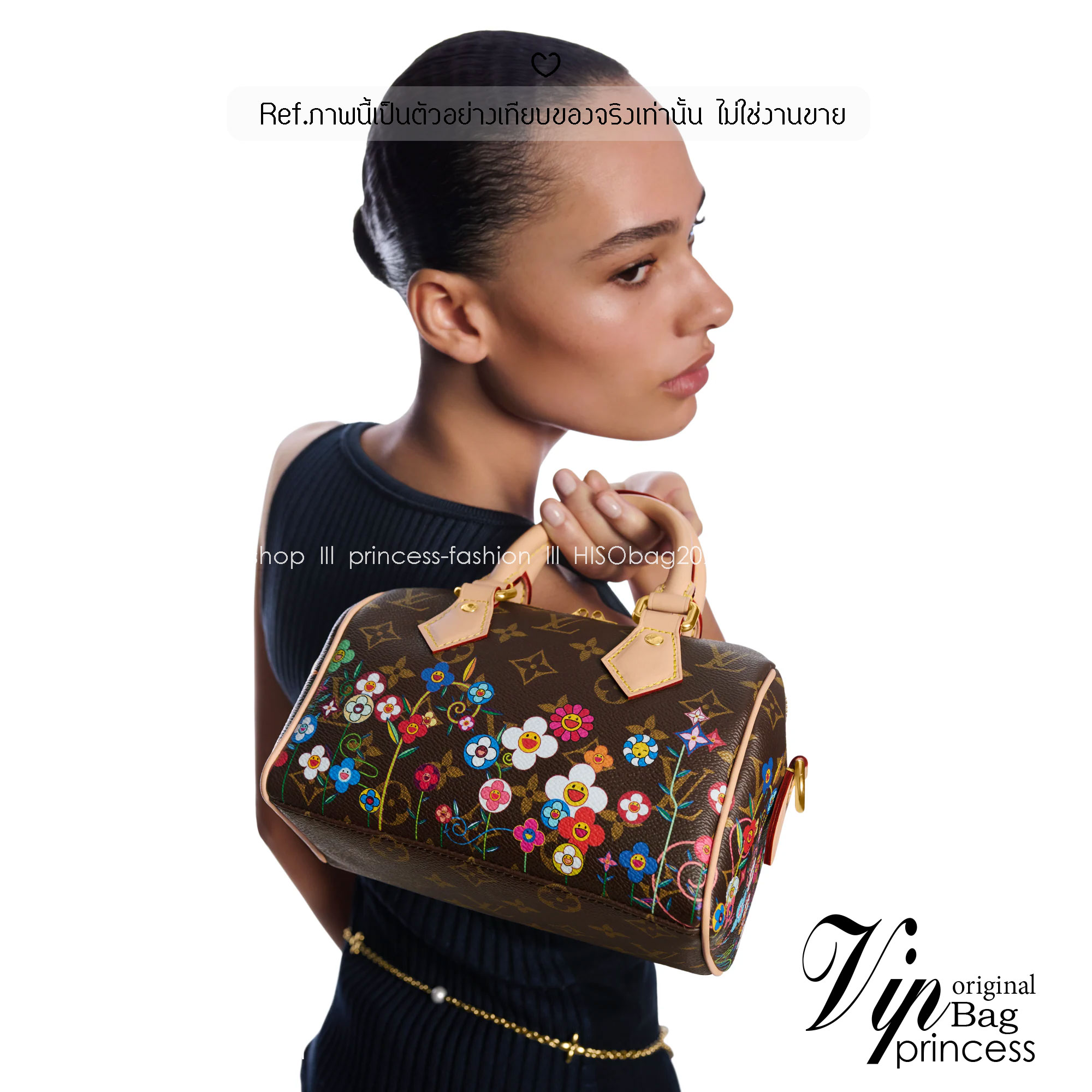 LV x TM speedy bandouliere 20 bag Monogram Flowers กระเป๋าทรงหมอนใบเล็ก คอลแสนสดใสด้วยการตกแต่งลายพิมพ์ รุ่นดอกไม้หลากสี และเชอรี่ มาพร้อมกุญแจล็อค ขนาดกำลังดี กะทัดรัด