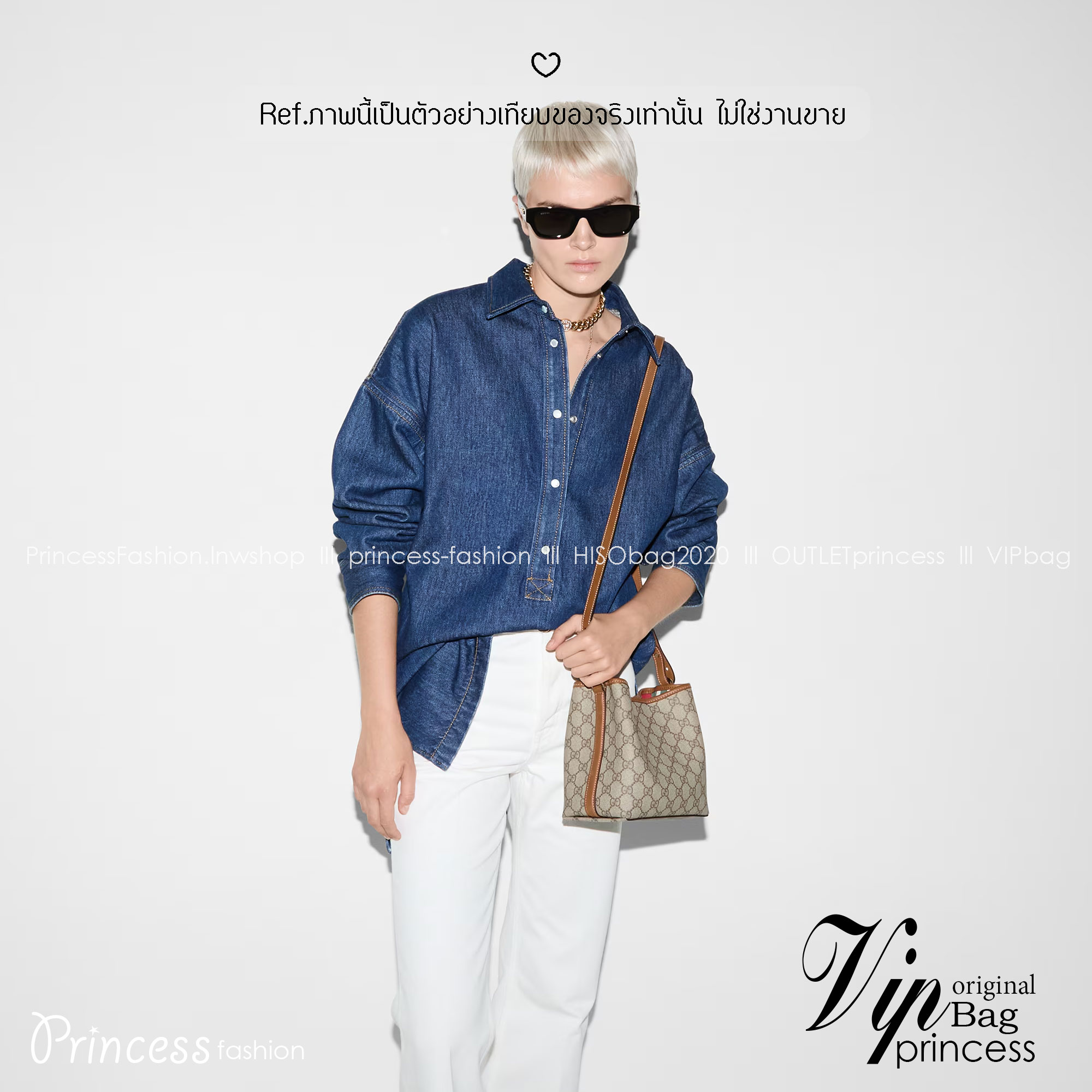 GUCCI GG Emblem mini bucket bag กระเป๋าทรงบัคเก็ตวินเทจงานแบรนด์หรู รุ่นใหม่ล่าสุด ดีไซส์สวยใช้งานง่าย ภายในโล่งกว้าง จุของได้เยอะ ถือหรือสะพายก็สวย Must Have!! เลยค่ะ