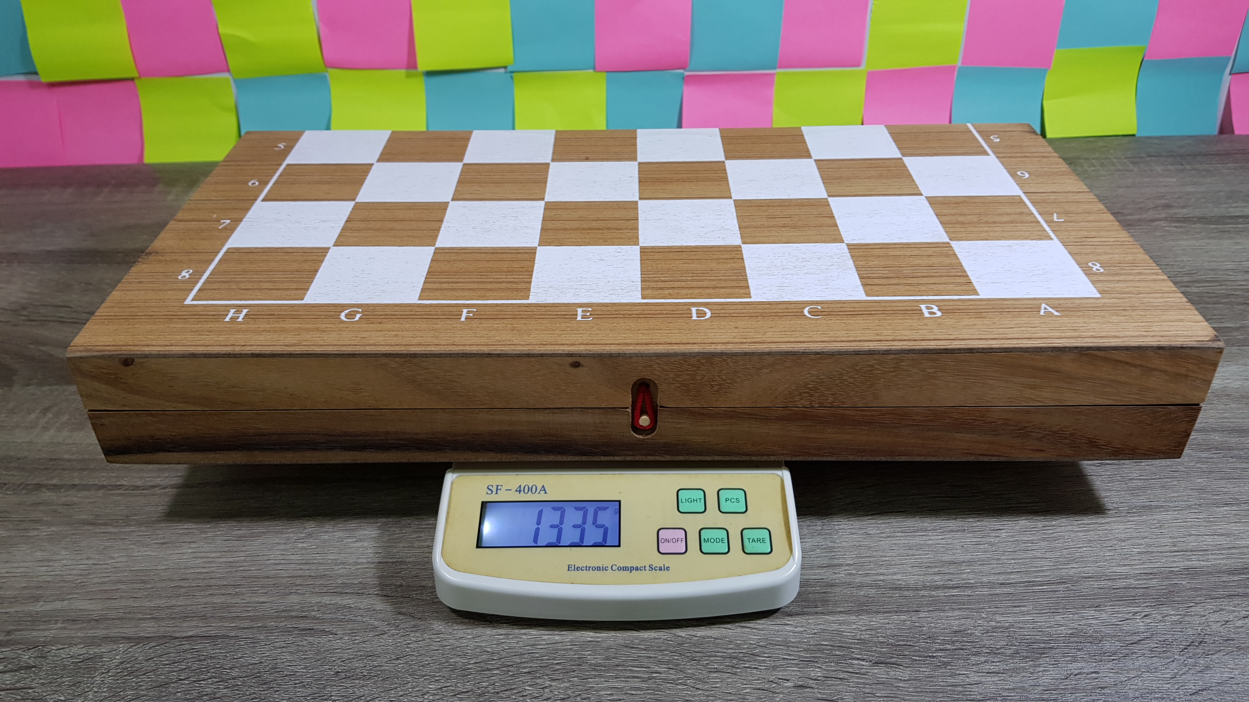 กระดานหมากรุกสากลไม้พับได้ช่อง 5x5 Cm.