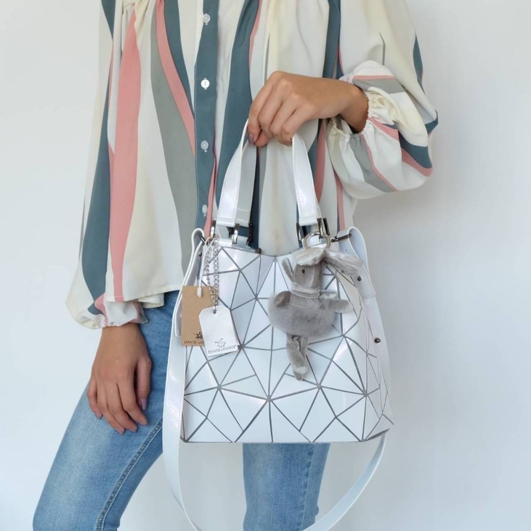 David Jones กระเป๋าสะพายข้างดีไซน์เกร๋มาก สีสวยหรูมาก ขนาดกะลังดีเลย รุ่นขายดี ลาย Limited edition