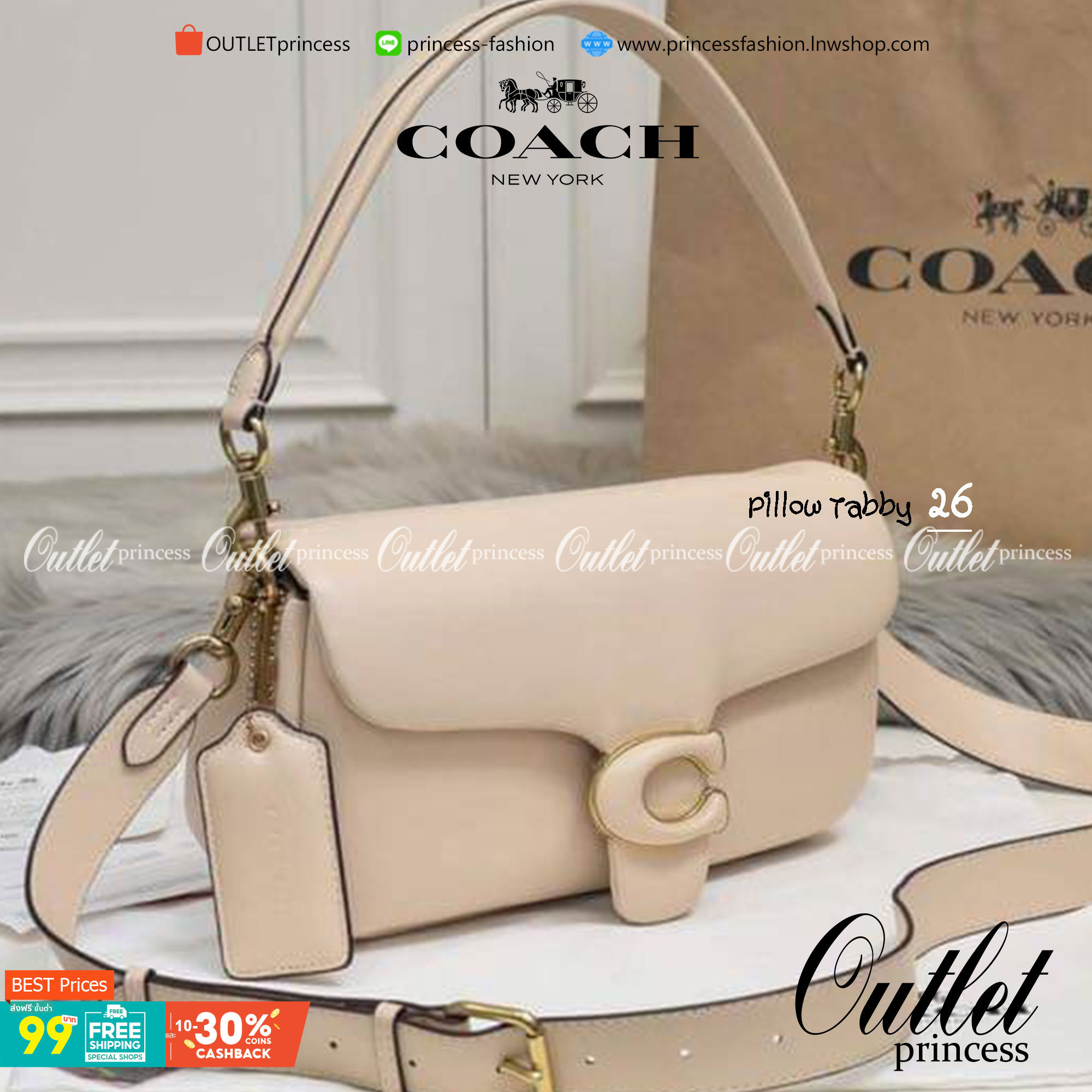 COACH PILLOW TABBY SHOULDER BAG 26 ไซส์ใหญ่ จุของได้ล้นๆ มาใหม่ขายดีที่สุด หนัง nappa หนานิ่ม นุ่มมากๆ พร้อมโลโก้รุ่นใหม่ด้วยเช่นกัน เพิ่มความหรู ดูดีเข้าไปอีกค่ะ