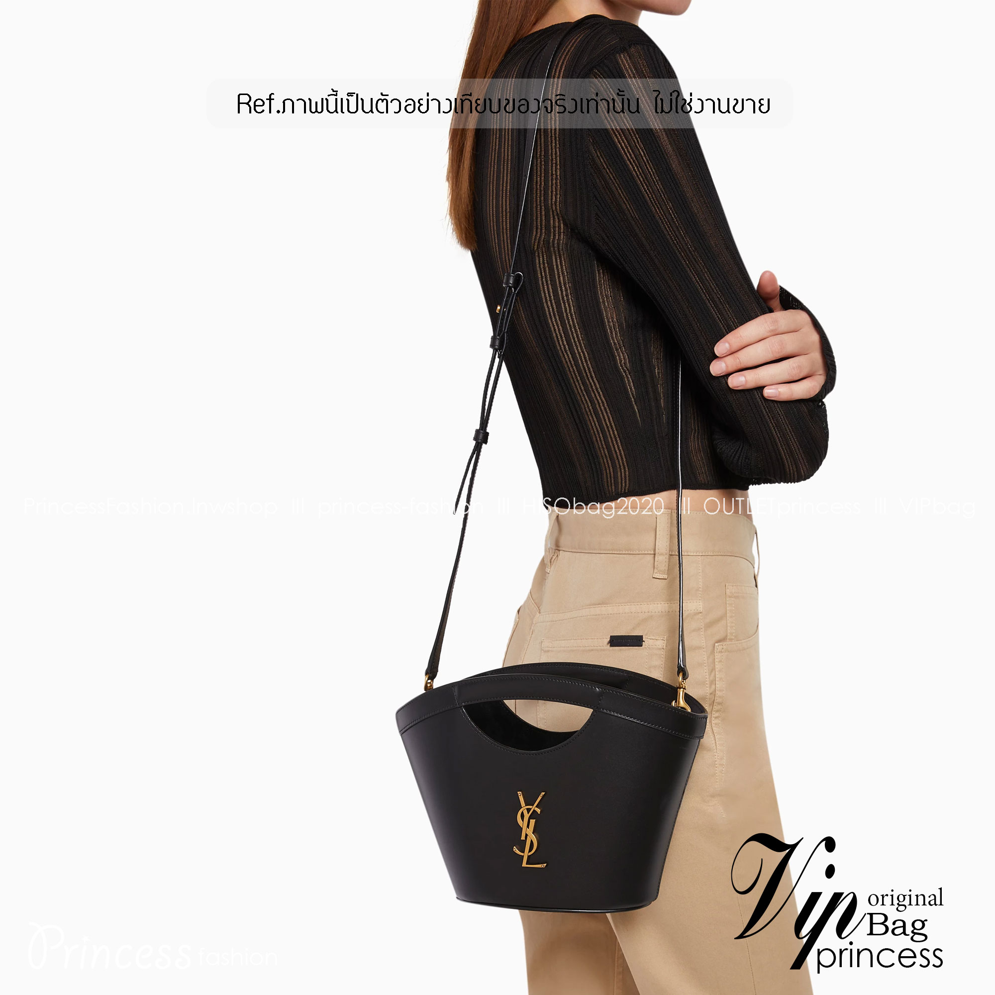 YSL CELIA MINI TOTE IN SMOOTH LEATHER / YSL Bucket Bag กระเป๋าสะพายทรงโท้ทมือจับในตัว รุ่นใหม่ทันสมัย งานหนังเต็มใบ เกรดออริ 1:1 ใช้งานต่างประเทศได้