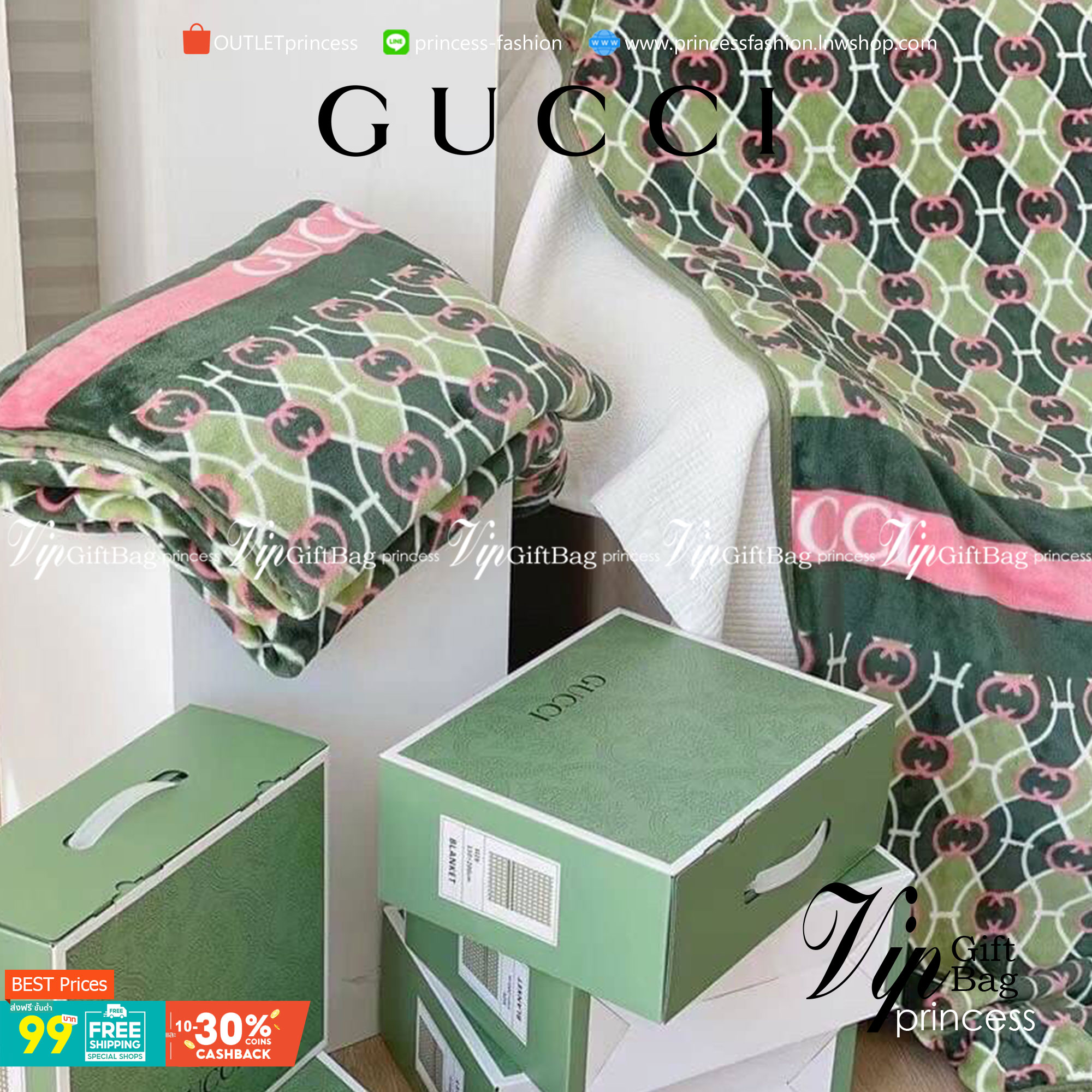 VIP GIFT 】Best Gift! พร้อมกล่อง GUCCI Blanket ไอเท็มแนะนำ ผ้าห่มนุ่มนิ่ม ขนปุยๆๆ สบายผิวมาก เนื้อผ้านิ่มฟูนุ่มใช้ได้ทุกโอกาส ขนาดกำลังดี พกพาสะดวก สามารถพกไว้ใช้ในรถ ใช้ในออฟฟิศได้ จะซื้อใช้เองหรือมอบเป็นของขวัญก็ดูดีพร้อมส่งที่ไทย ราคาสุดคุ้มไม่ต้องรอพรี